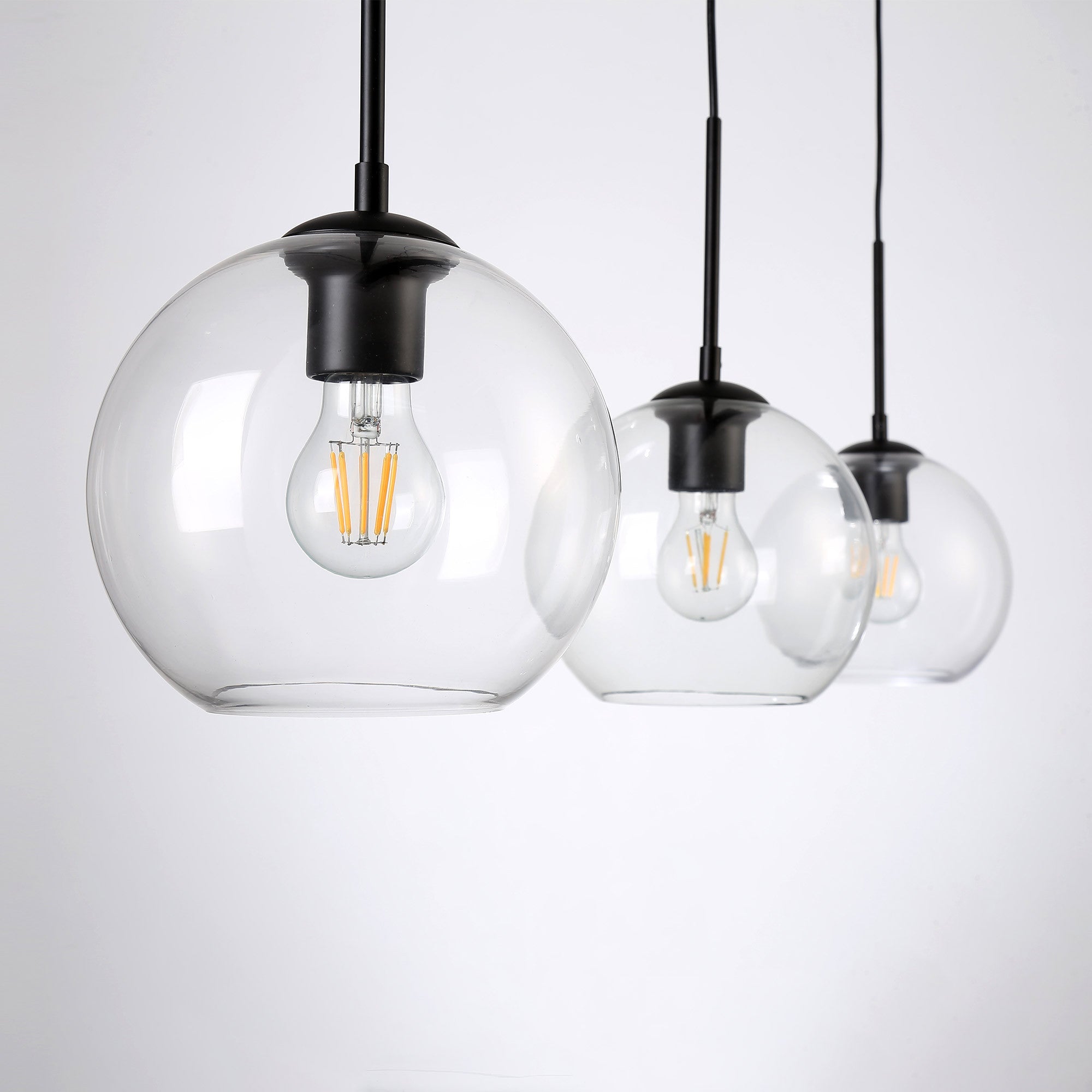 Lámpara colgante cristal triple "Merce" - 3 x E27