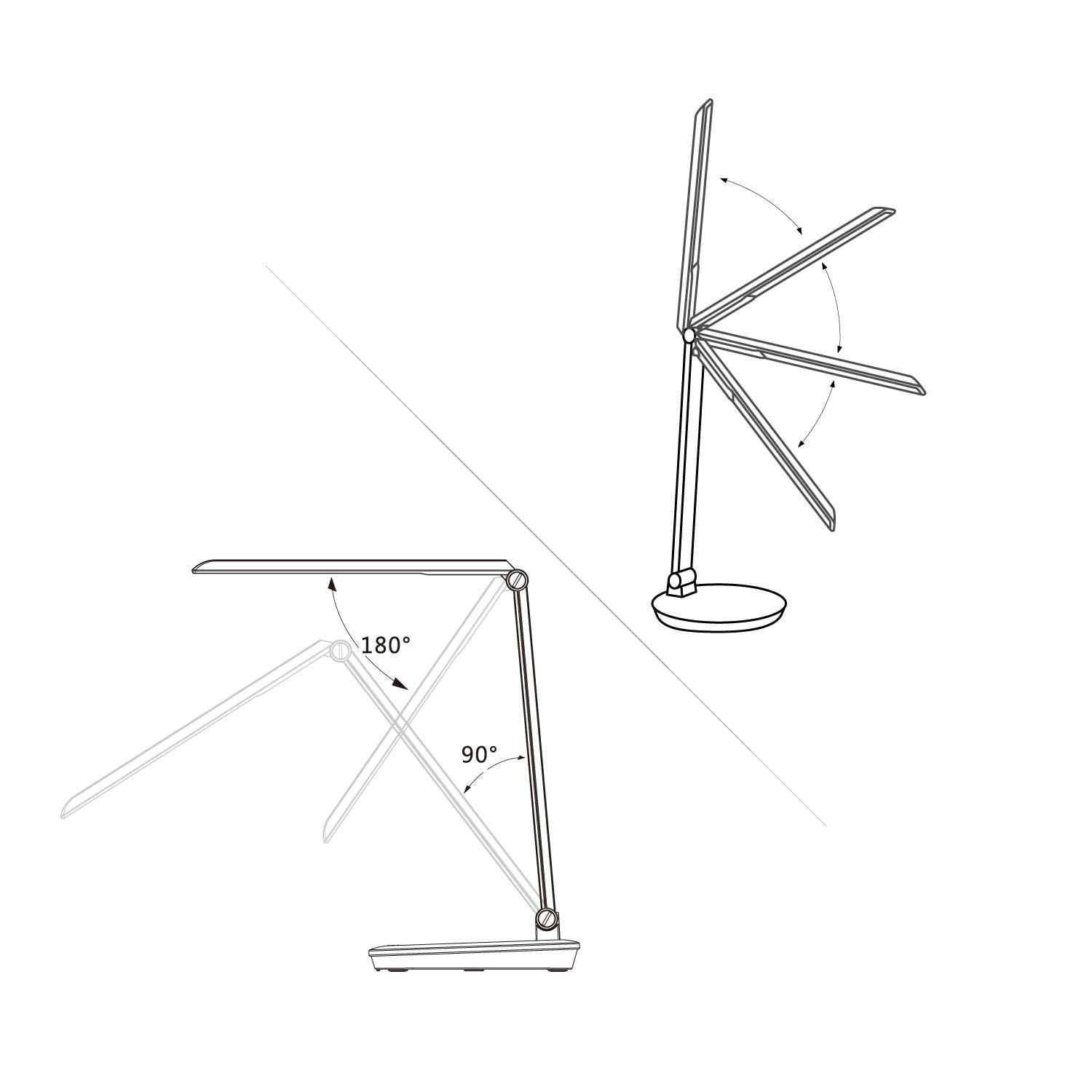 Lámpara de escritorio LED con USB - Regulable - CCT - 4W