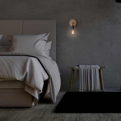 Aplique de pared de madera y metal "Morgan"