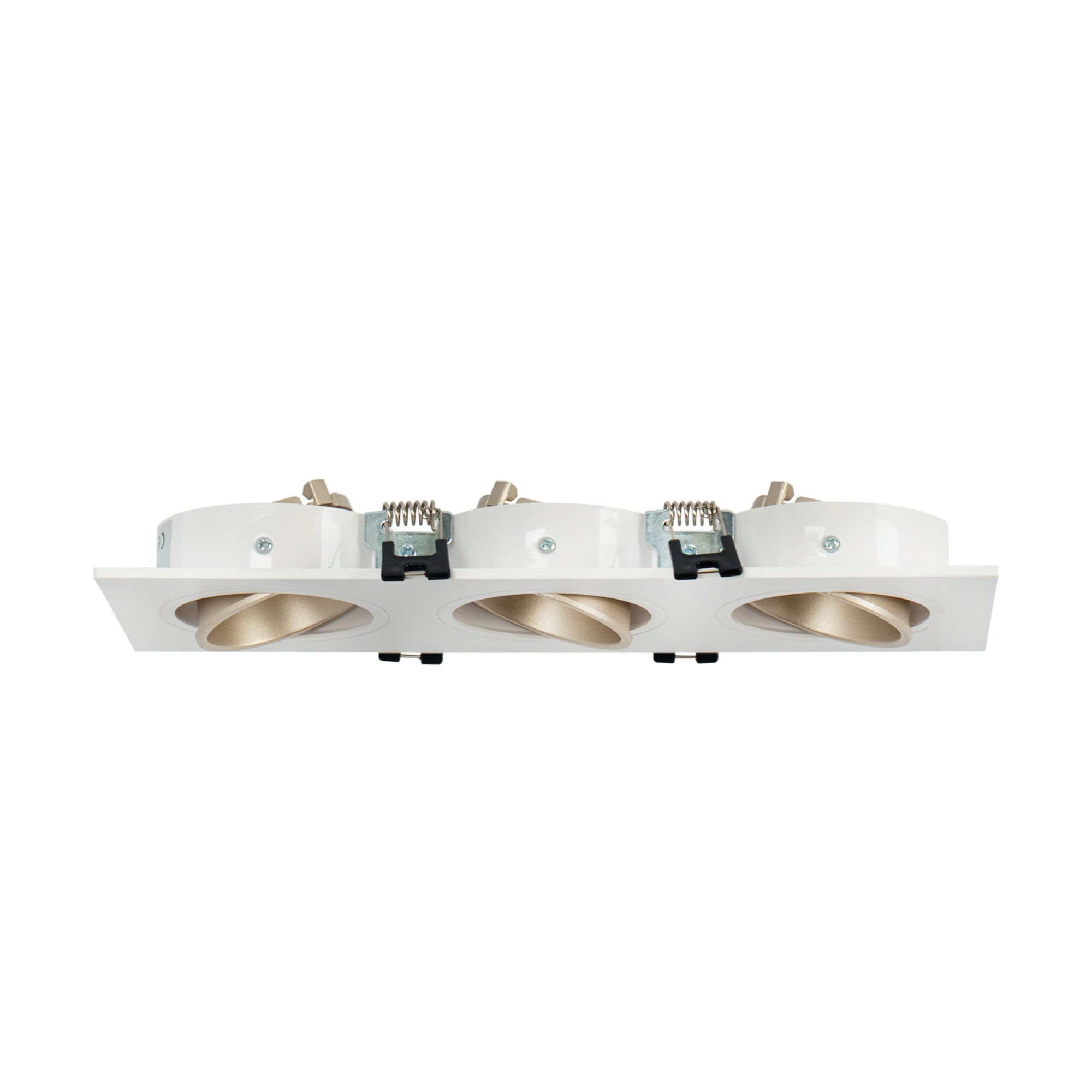 Aro downlight cuadrado basculante triple GU10 / MR16 - Bajo UGR - Corte 75 x 235mm