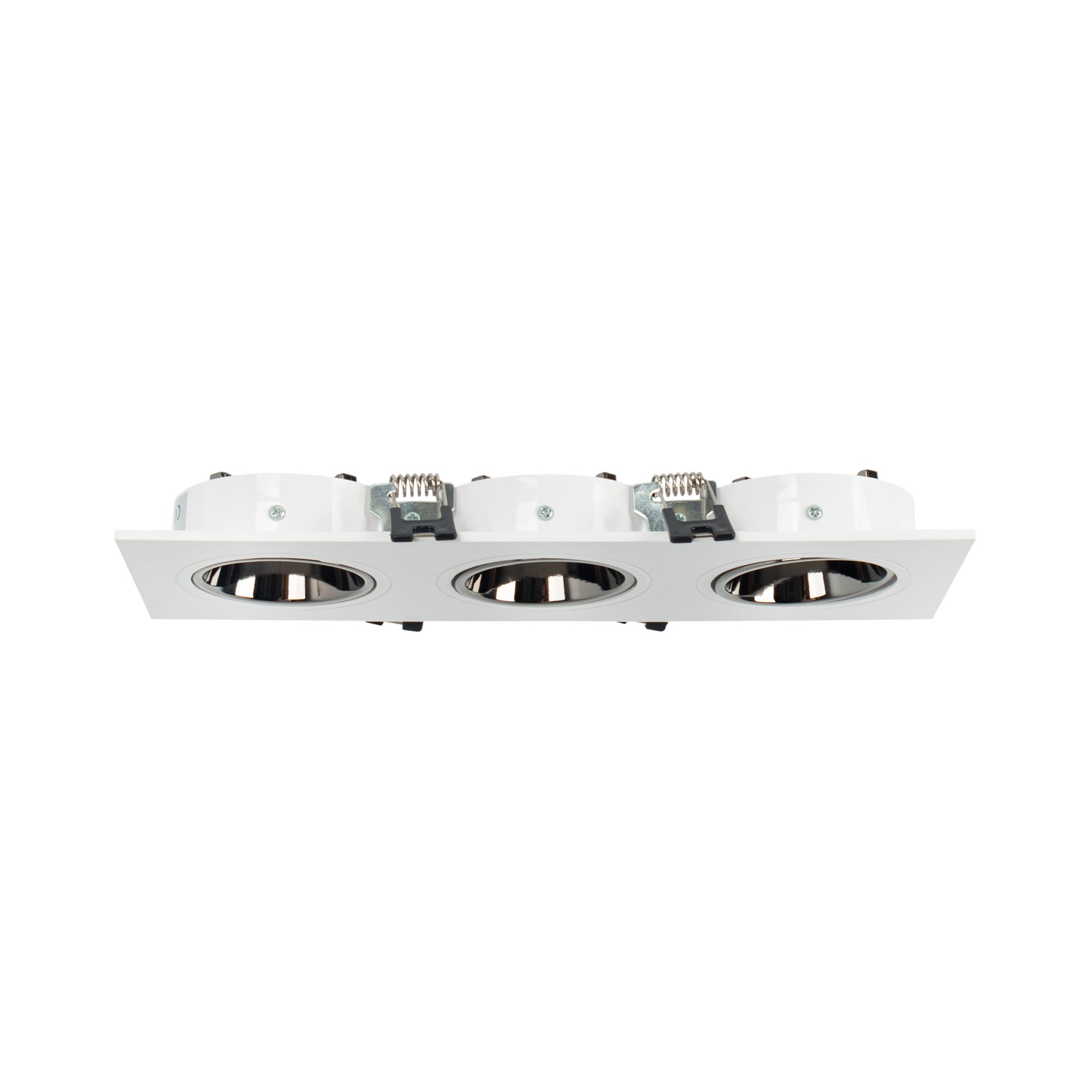 Aro downlight cuadrado basculante triple GU10 / MR16 - Bajo UGR - Corte 75 x 235mm