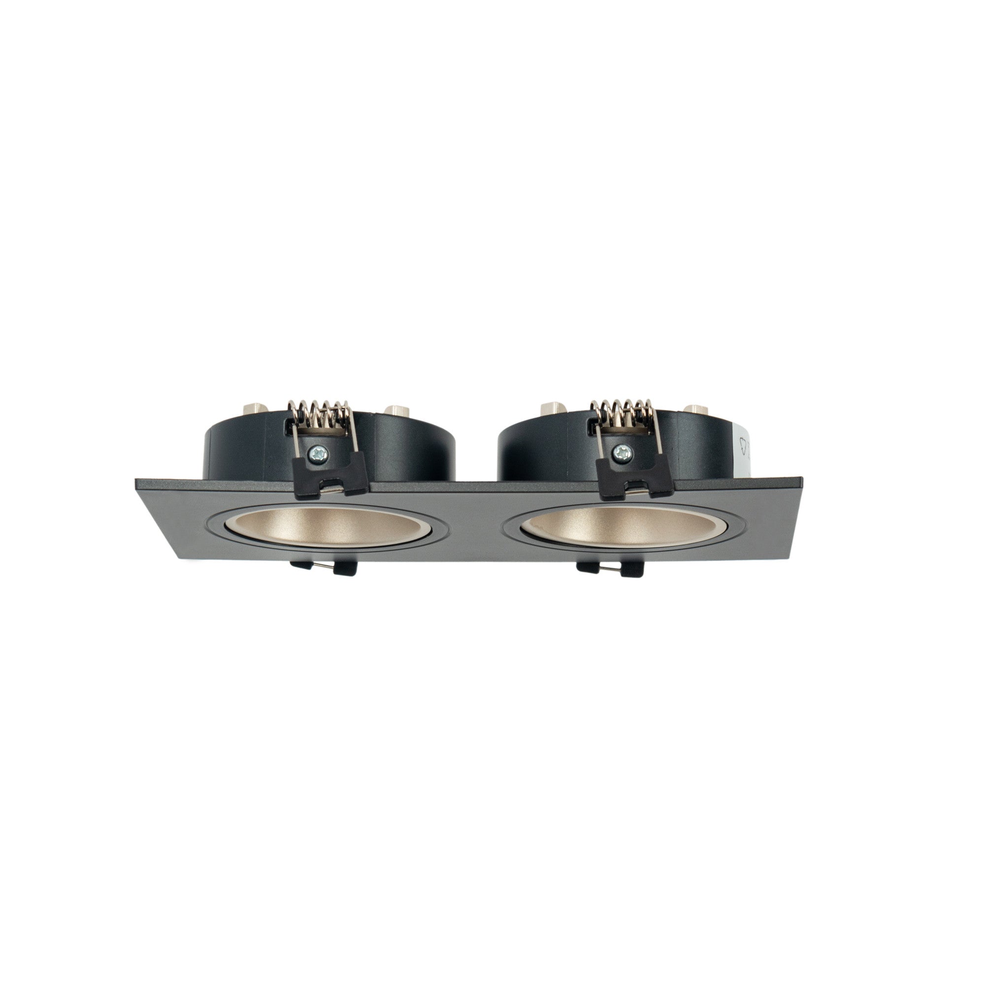 Aro downlight cuadrado basculante doble GU10 / MR16 - Bajo UGR - Corte 75 x 150mm