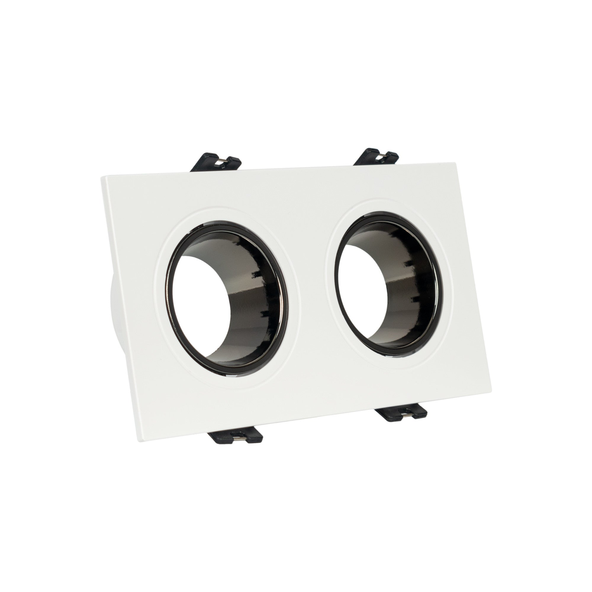 Aro downlight cuadrado basculante doble GU10 / MR16 - Bajo UGR - Corte 75 x 150mm