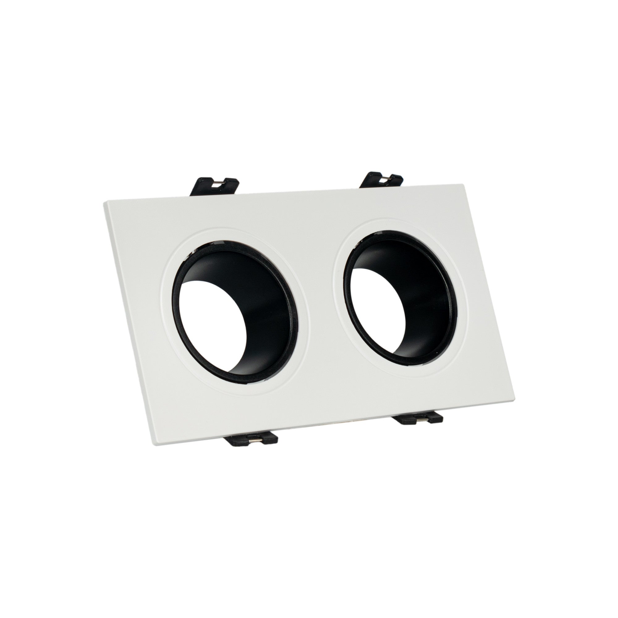 Aro downlight cuadrado basculante doble GU10 / MR16 - Bajo UGR - Corte 75 x 150mm