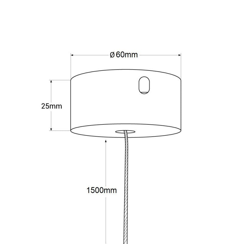 Carril magnético 48V + kit de suspensión - 2 metros