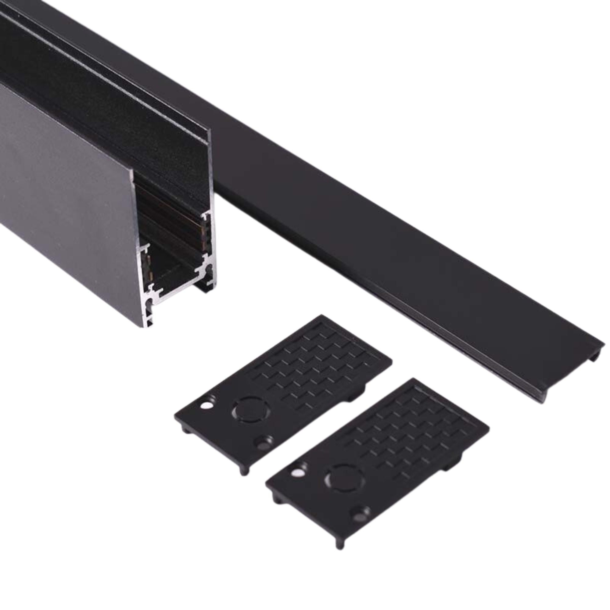 Tapa inicio/fin para carril magnético empotrable, de integración y de superficie