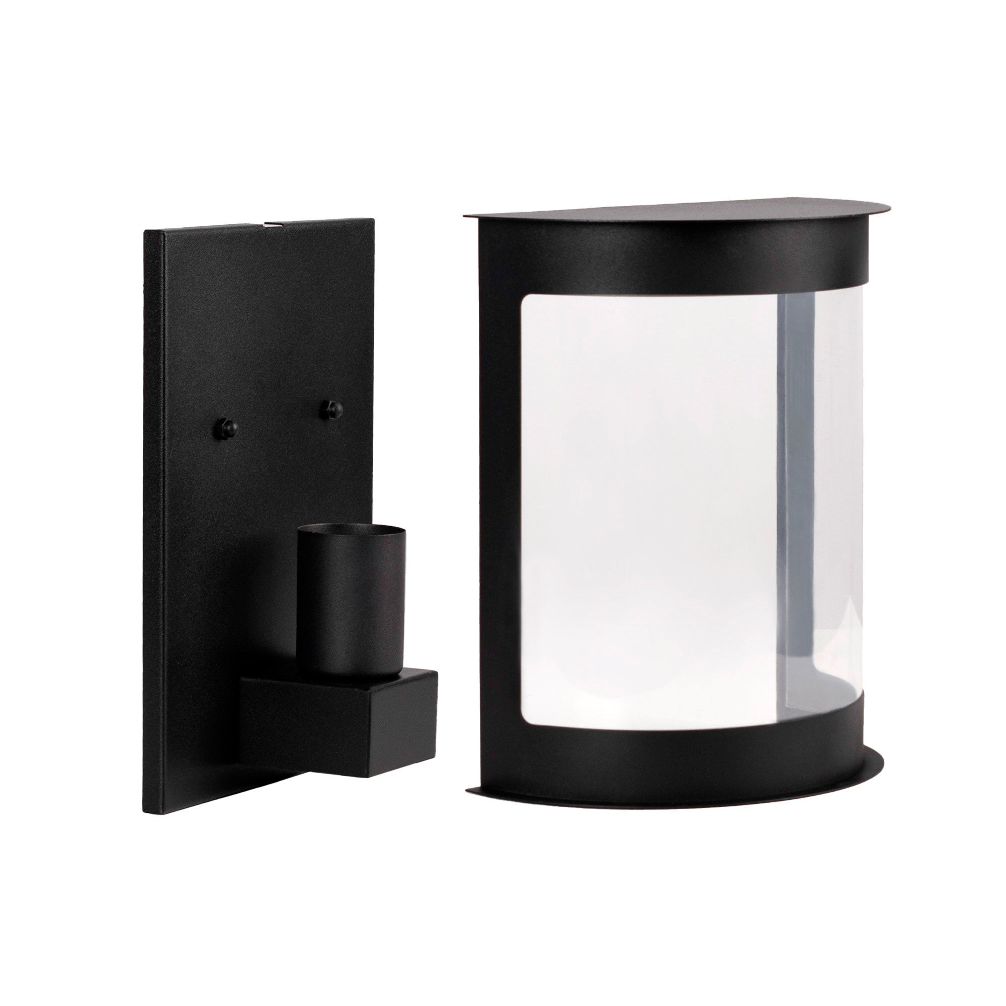 Aplique de pared exterior en aluminio "Dona" - IP44 - E27