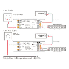 Controlador LED 4 en 1 - 12-48V DC - TRIAC + 0/1-10V + DALI + PUSH