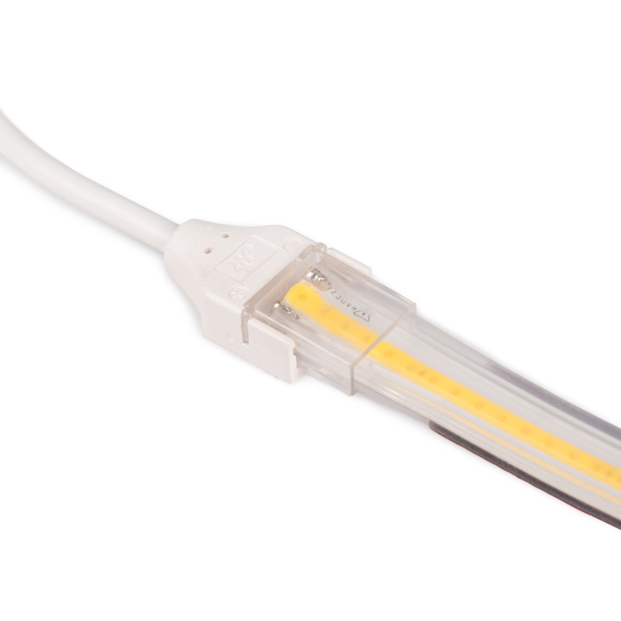 Conector estanco con cable para tira LED COB 220V - 2 pines - Tira 12 mm - IP67