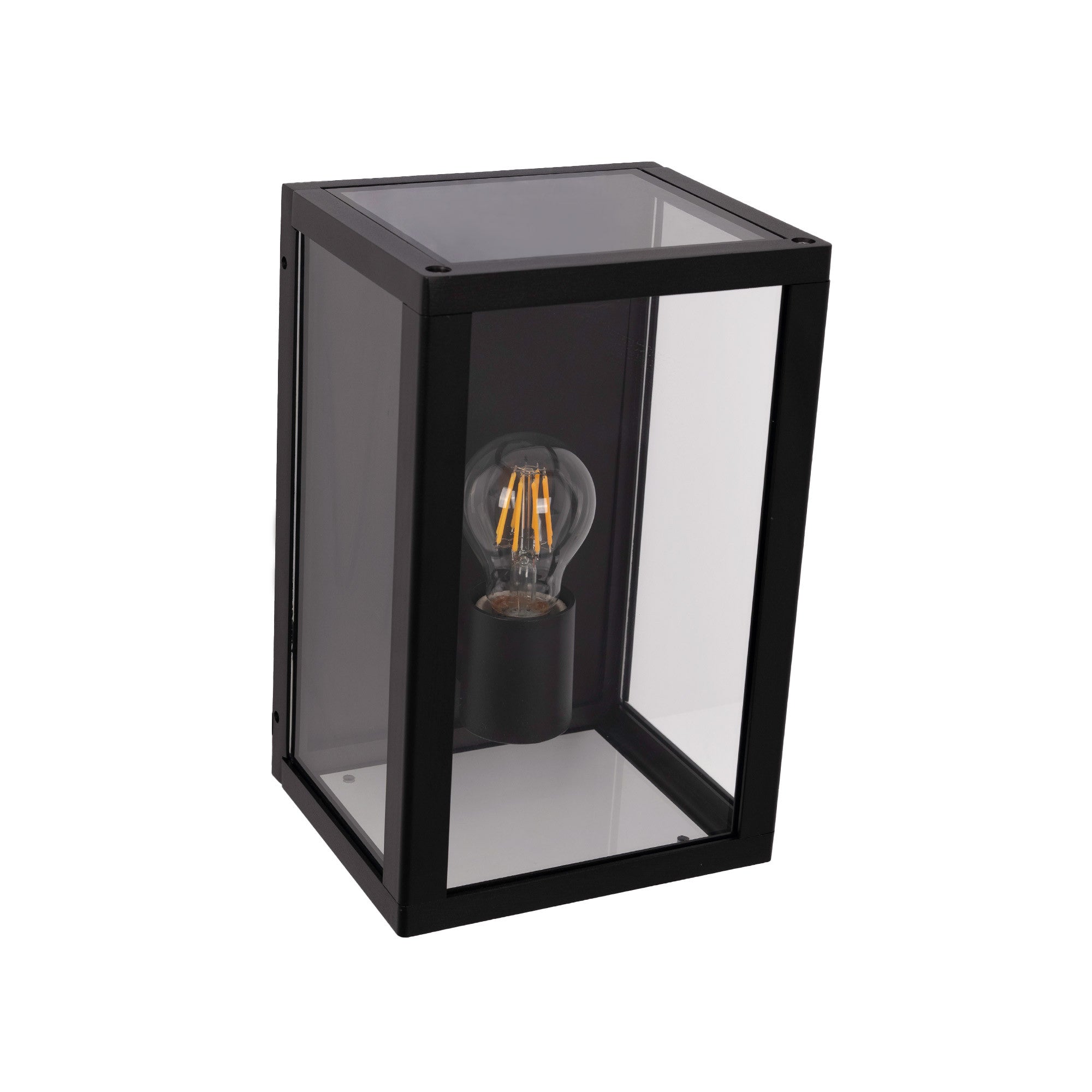 Aplique de pared exterior aluminio "Glass House" - IP44 - E27