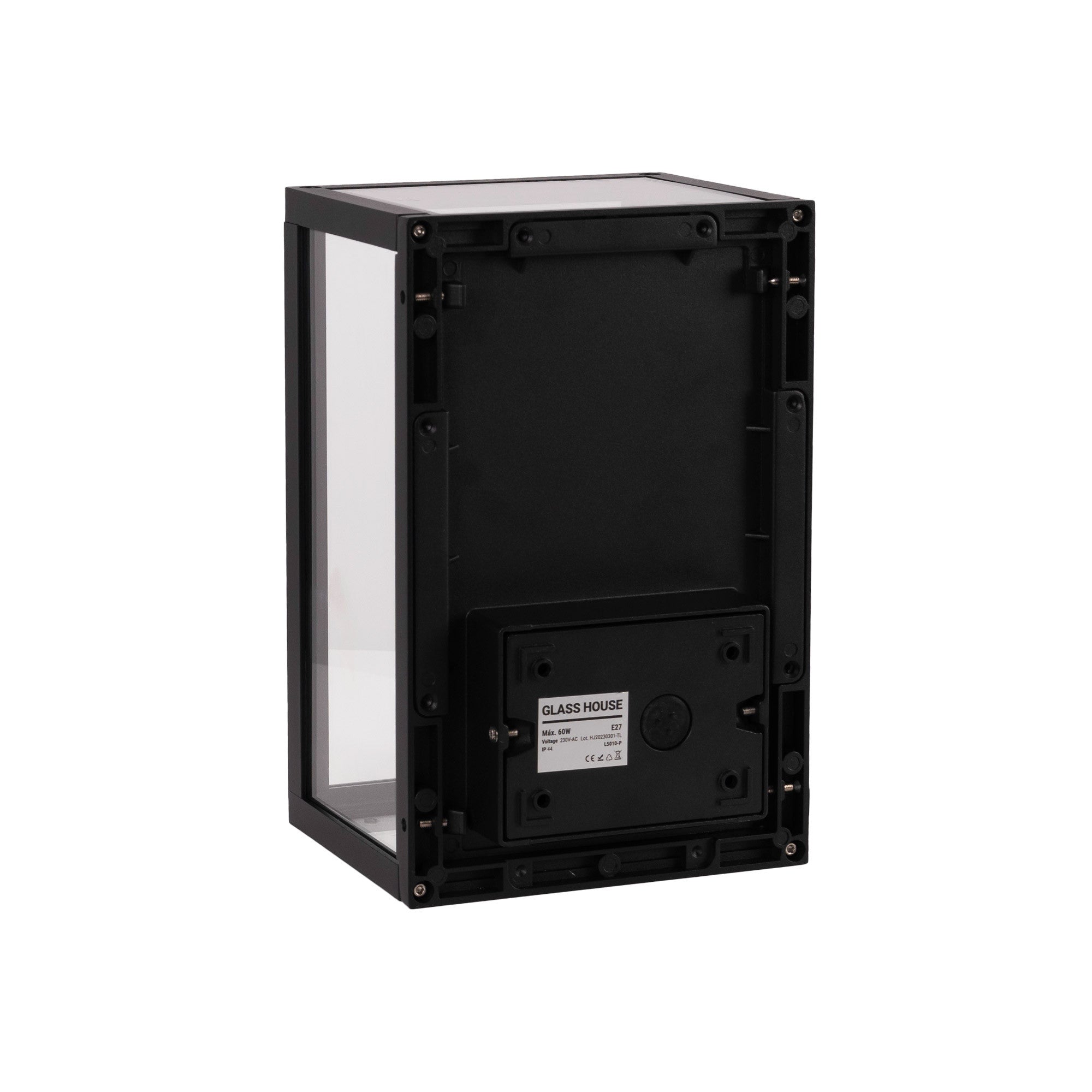 Aplique de pared exterior aluminio "Glass House" - IP44 - E27