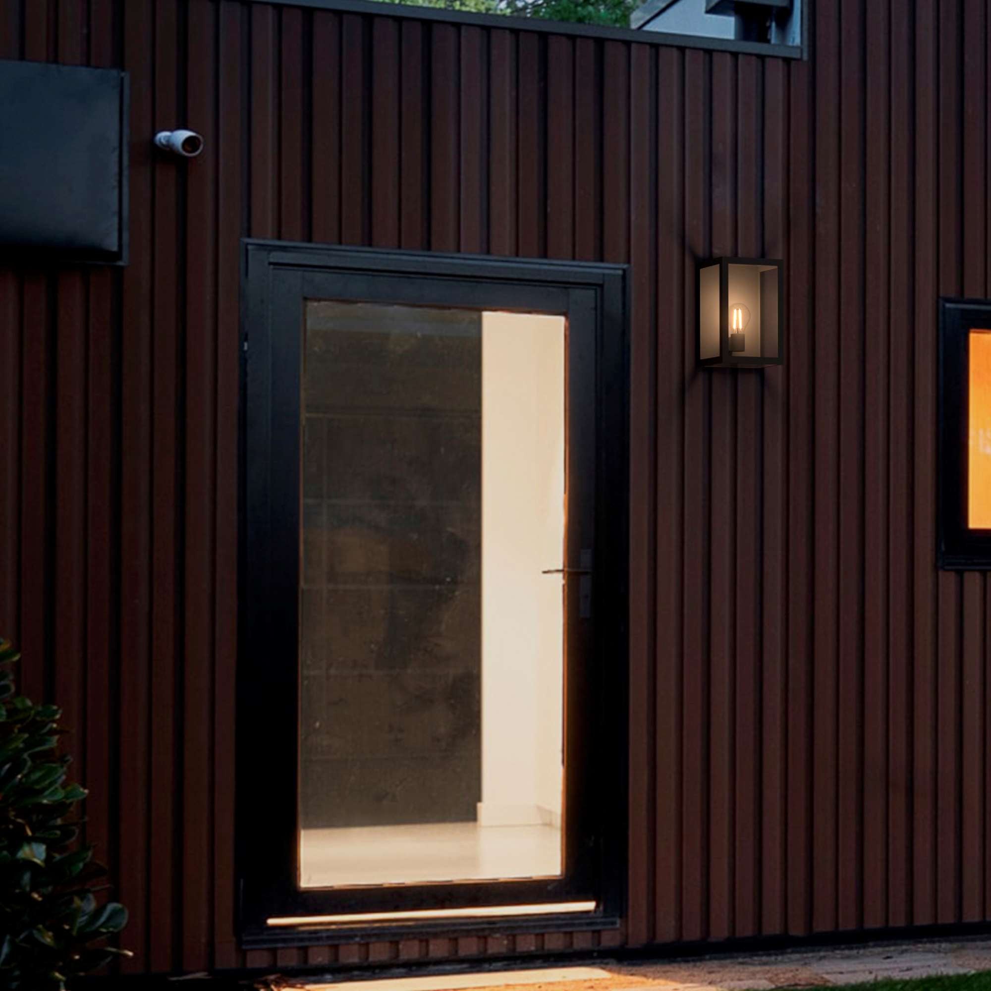 Aplique de pared exterior aluminio "Glass House" - IP44 - E27