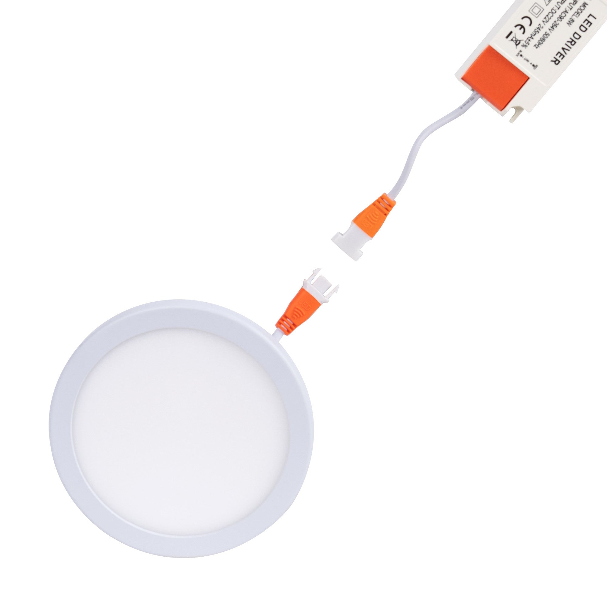 Downlight LED circular empotrable 8W - Diámetro de corte ajustable: Ø 50-90mm
