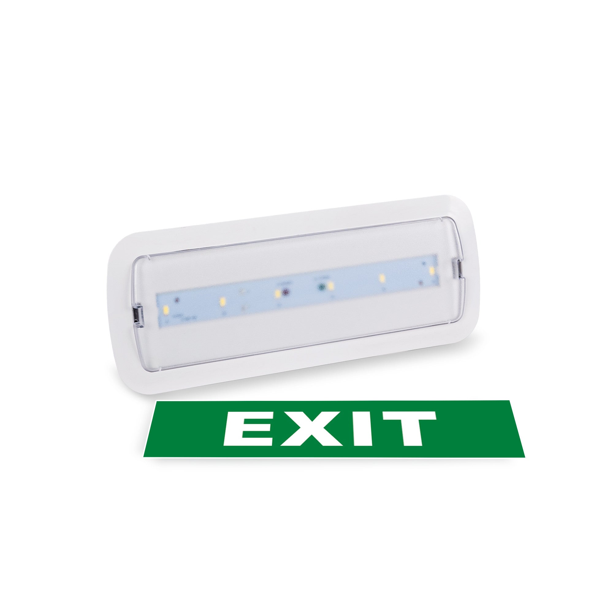 KIT Pictograma autoadhesivo "EXIT" + Luz de emergencia 3W