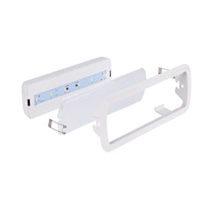KIT Pictograma autoadhesivo "Salida abajo" + Luz de emergencia 3W