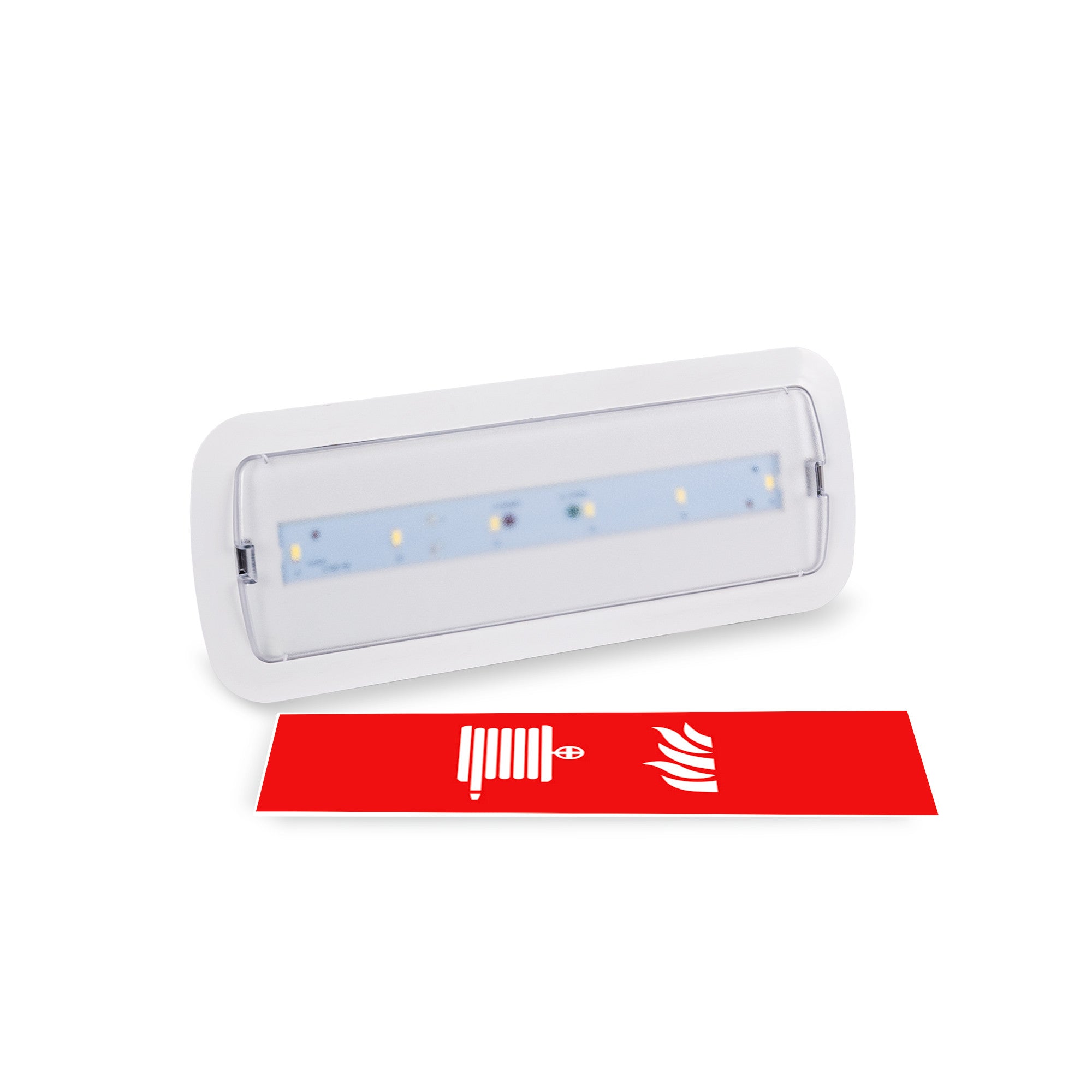 KIT Pictograma autoadhesivo "Boca de incendio" + Luz de emergencia 3W