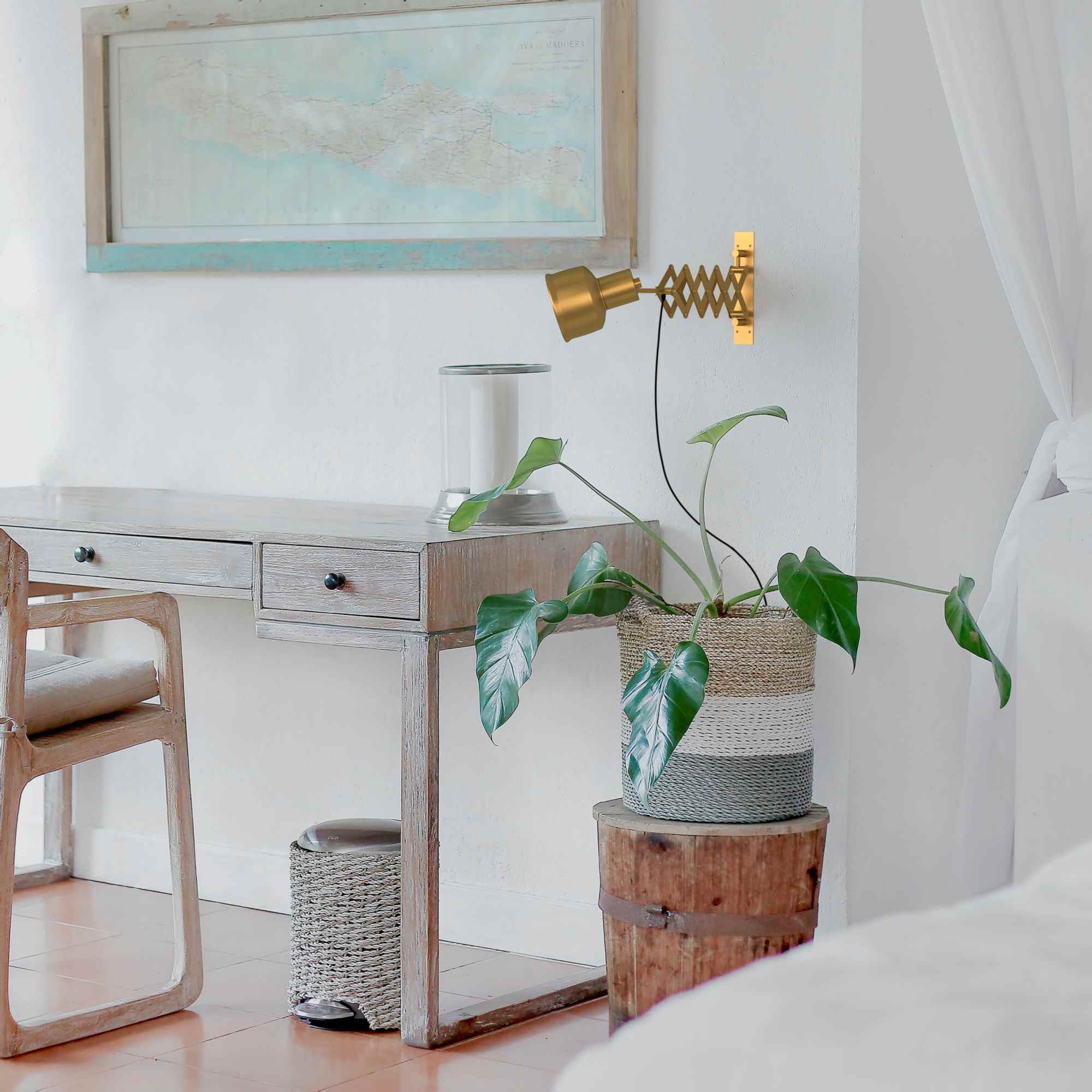 Aplique de pared interior vintage con fuelle  "ROMA" - E27