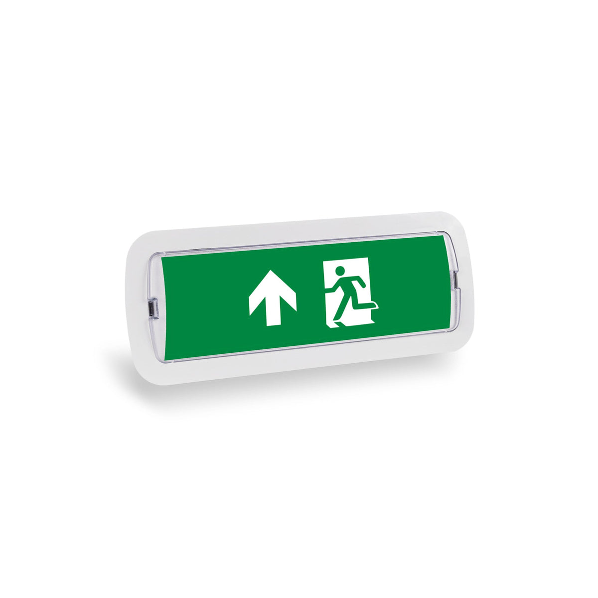 KIT Pictograma autoadhesivo "Salida arriba" + Luz de emergencia 3W