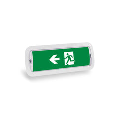 KIT Pictograma autoadhesivo "Salida izquierda" + Luz de emergencia 3W