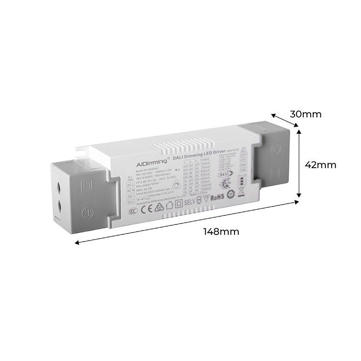 Panel LED empotrable 120X30cm - PUSH regulable - 44W - 3980lm - UGR19 - IP40