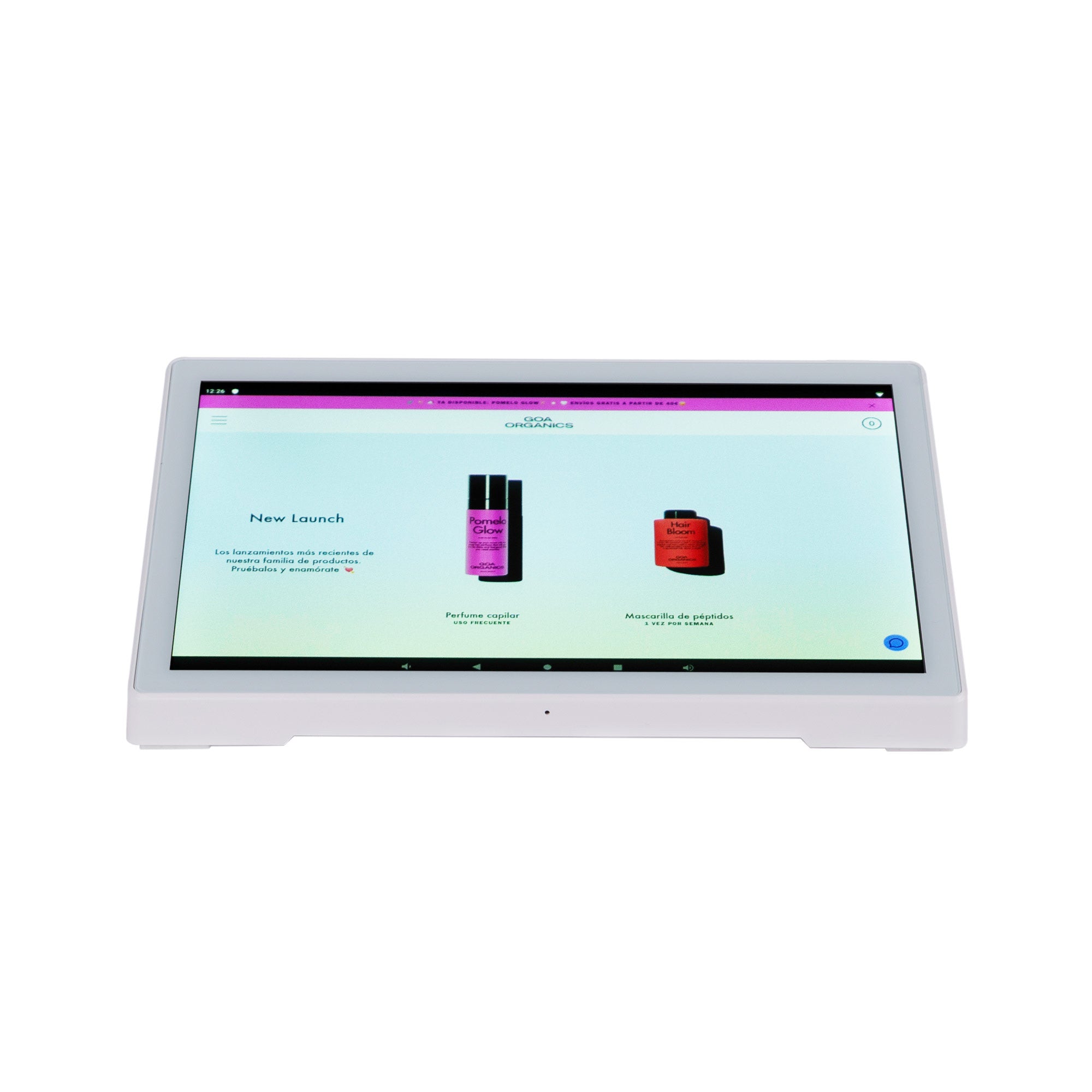 Display publicitario LCD de mesa 10.1'' - Pantalla horizontal - Táctil - Android 10