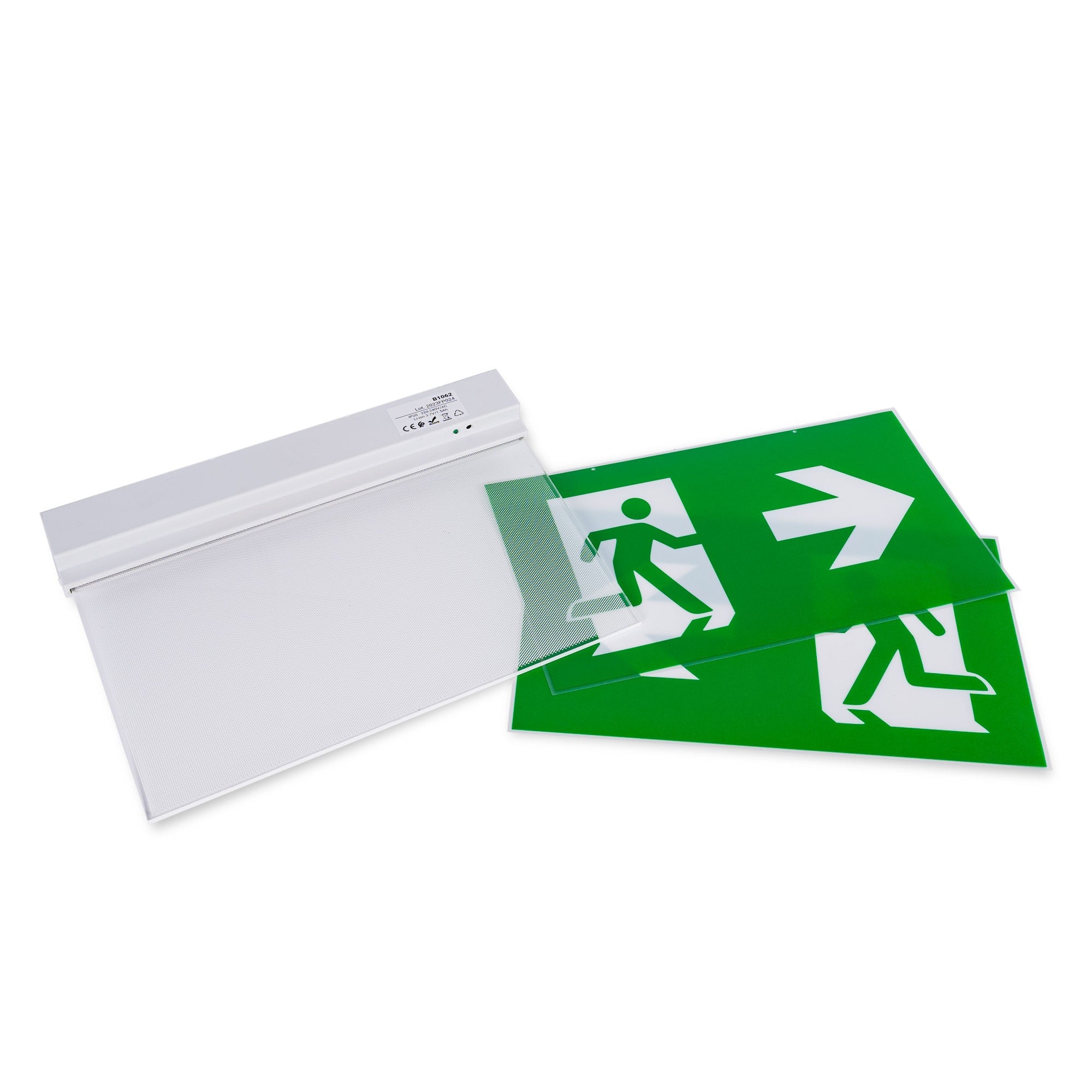 Luz de emergencia permanente con pictograma "Salida lateral" - Empotrable