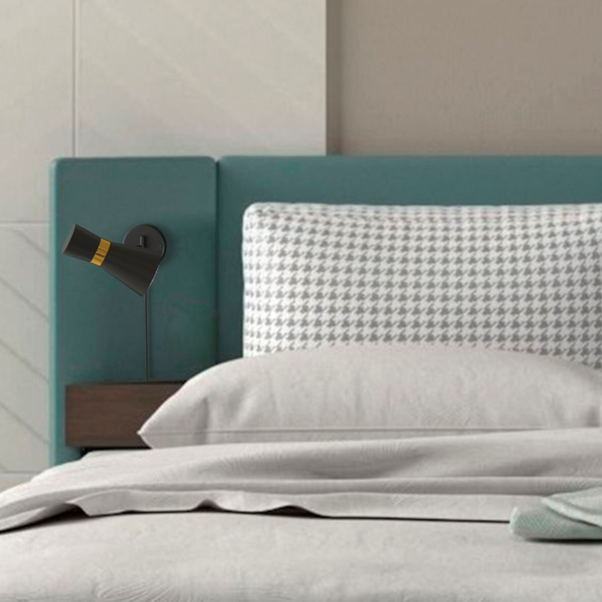 Aplique de pared con brazo articulado y enchufe "SILVA"