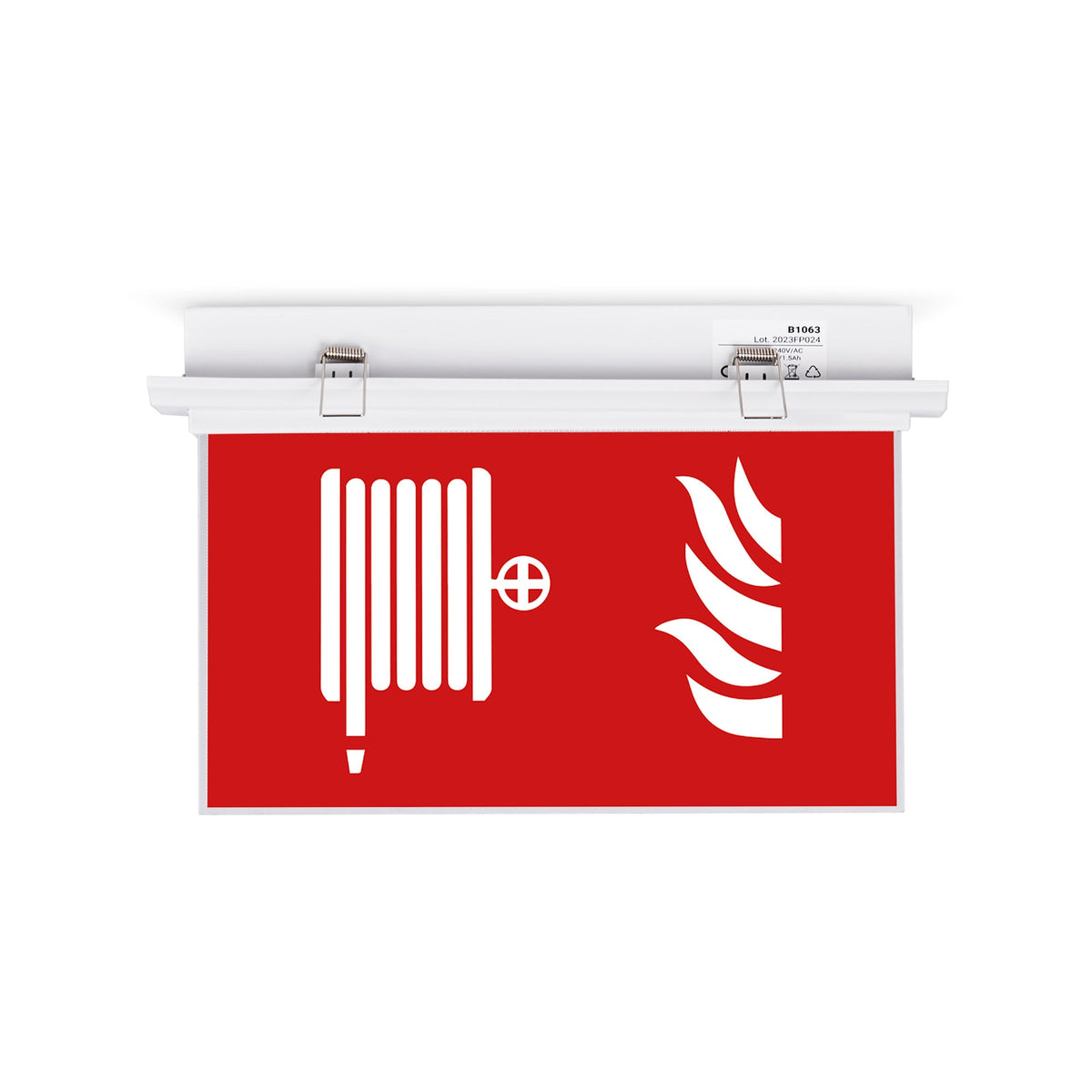 Luz de emergencia permanente con pictograma "Boca de incendio" - Empotrable