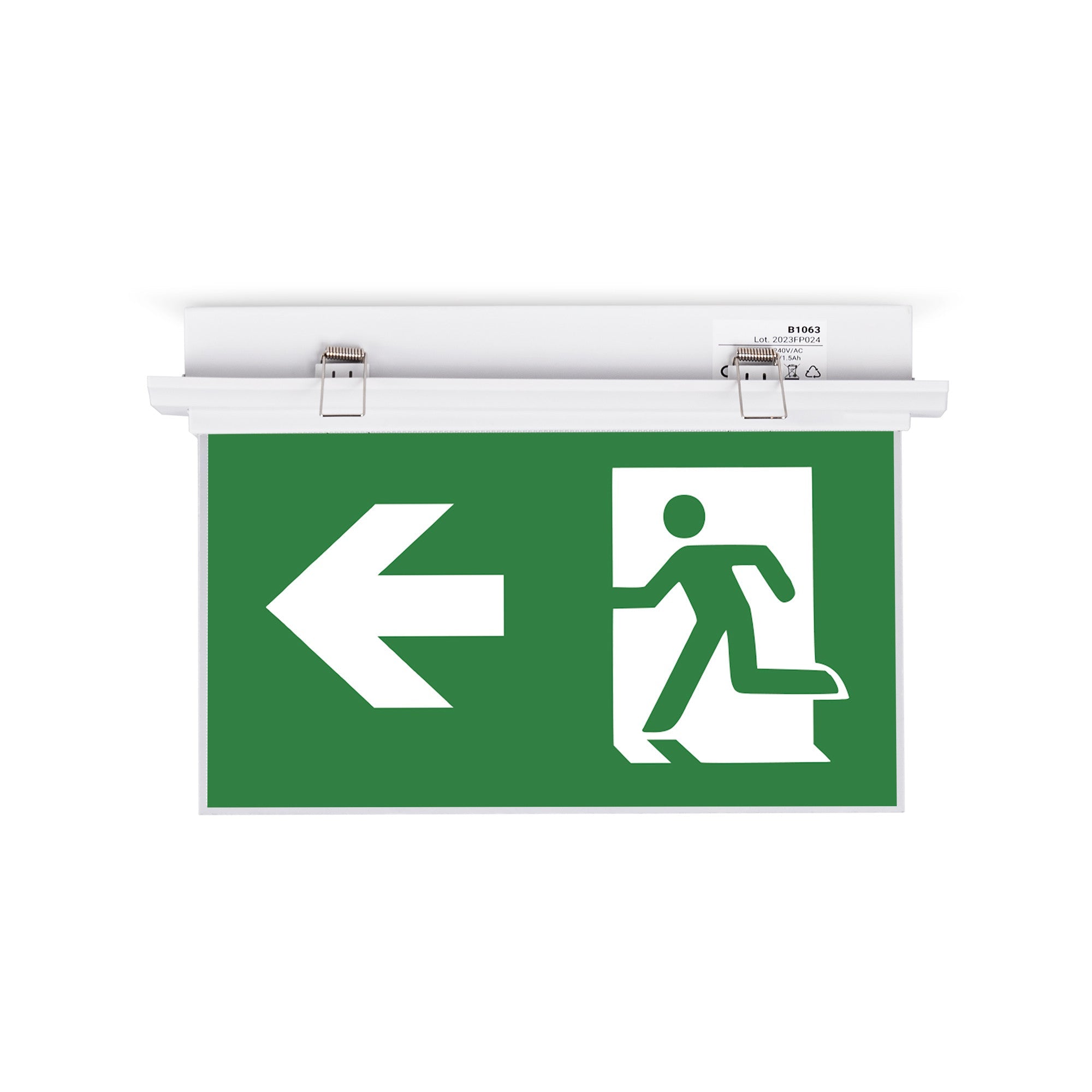 Luz de emergencia permanente con pictograma "Salida lateral" - Empotrable