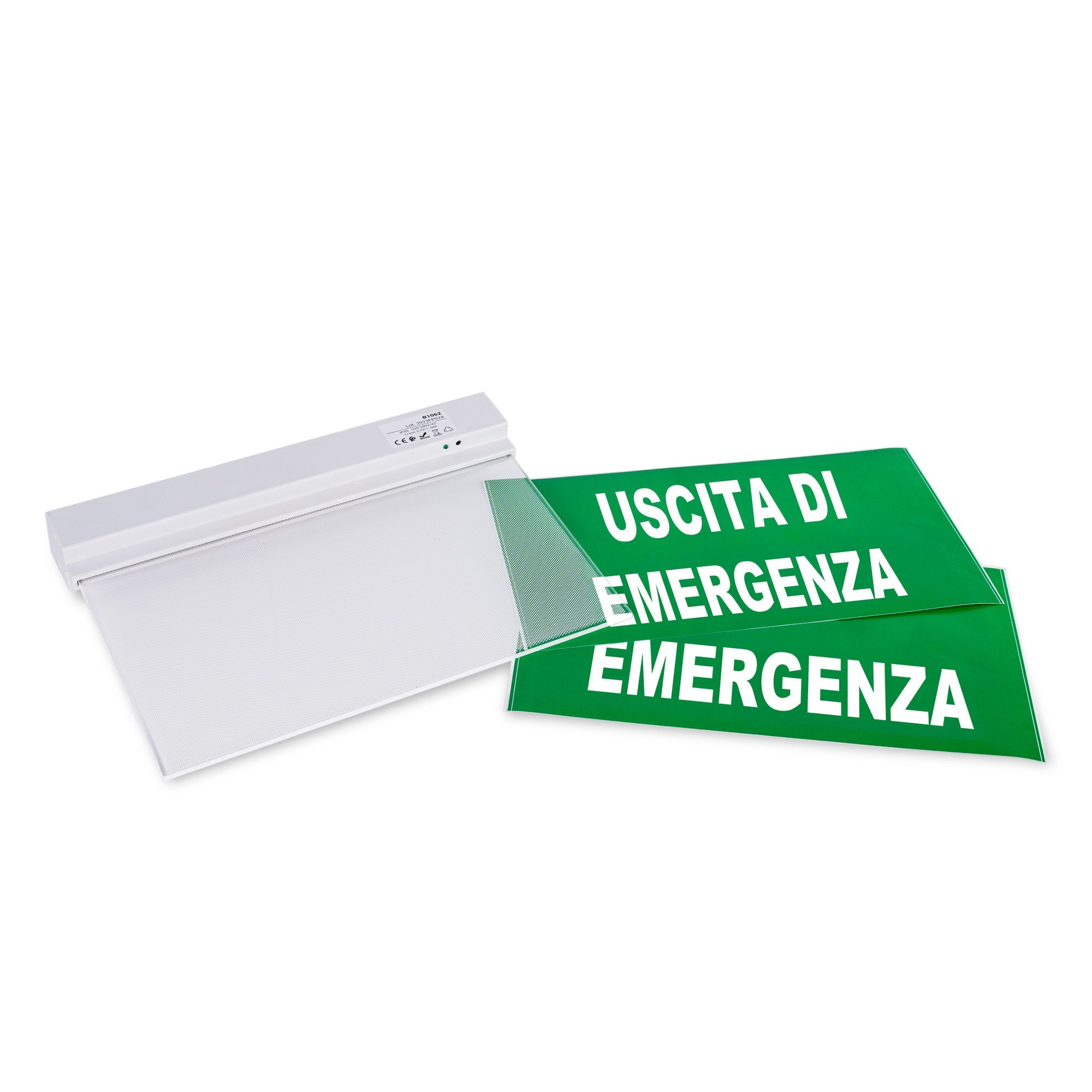 Luz de emergencia permanente con cartel "Salida de Emergencia" - Empotrable