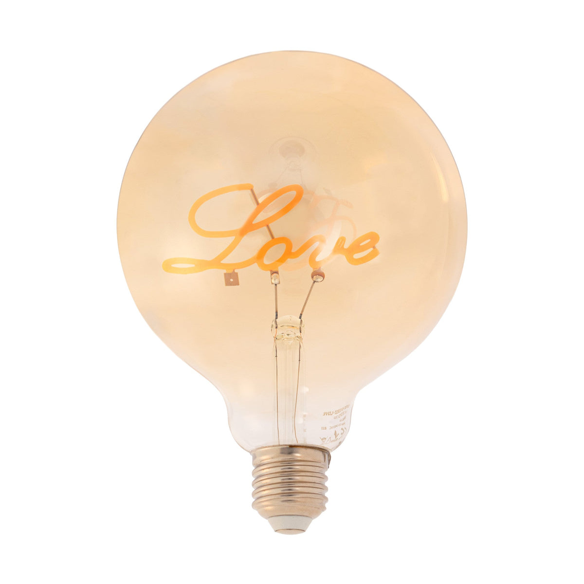 Bombilla decorativa filamento "LOVE" - E27 G125 - 4W - 2200K