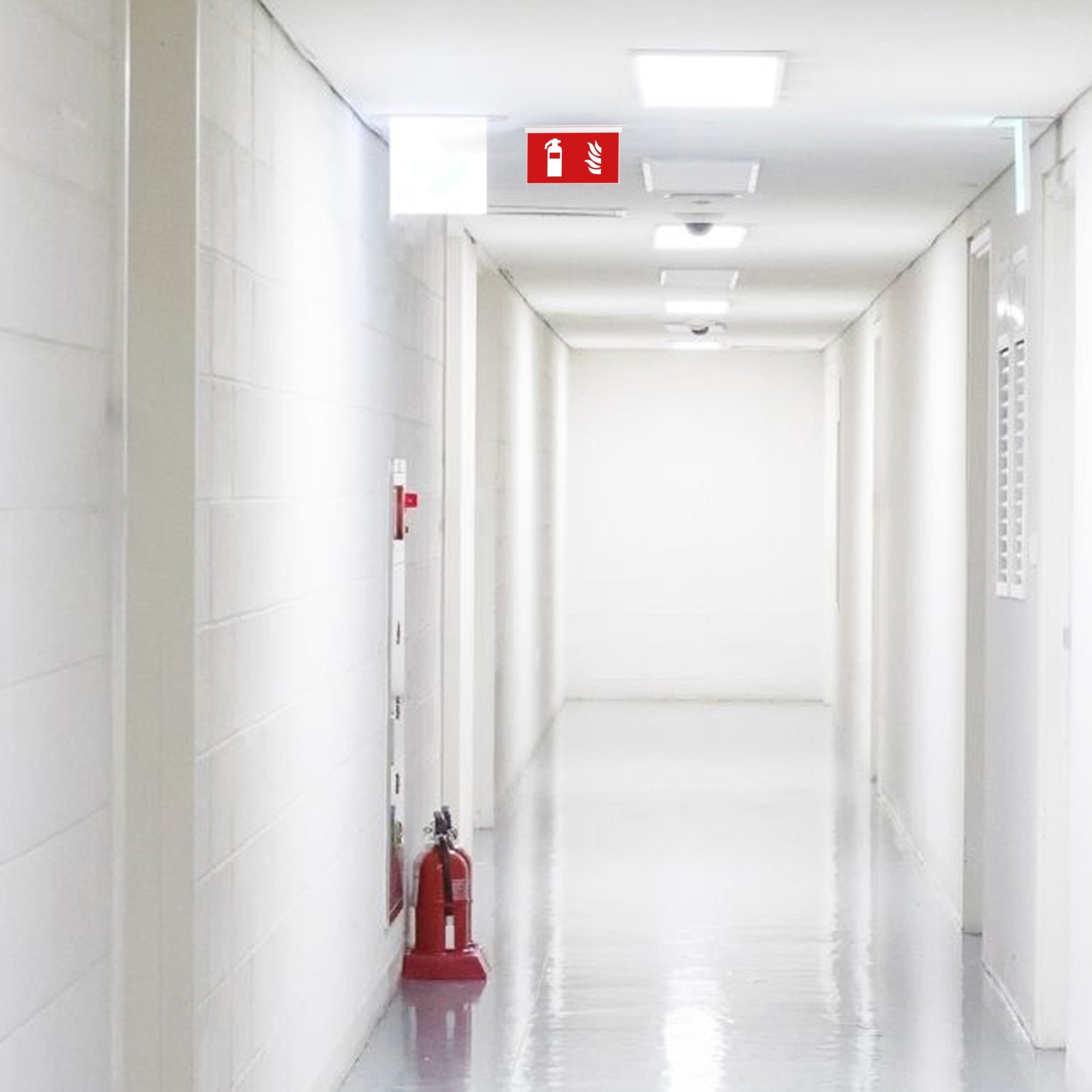 Luz de emergencia permanente con pictograma "Extintor" - Empotrable