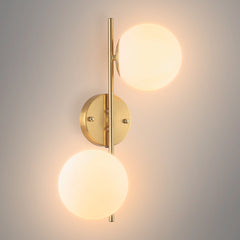 Aplique de pared doble bola cristal "Double"