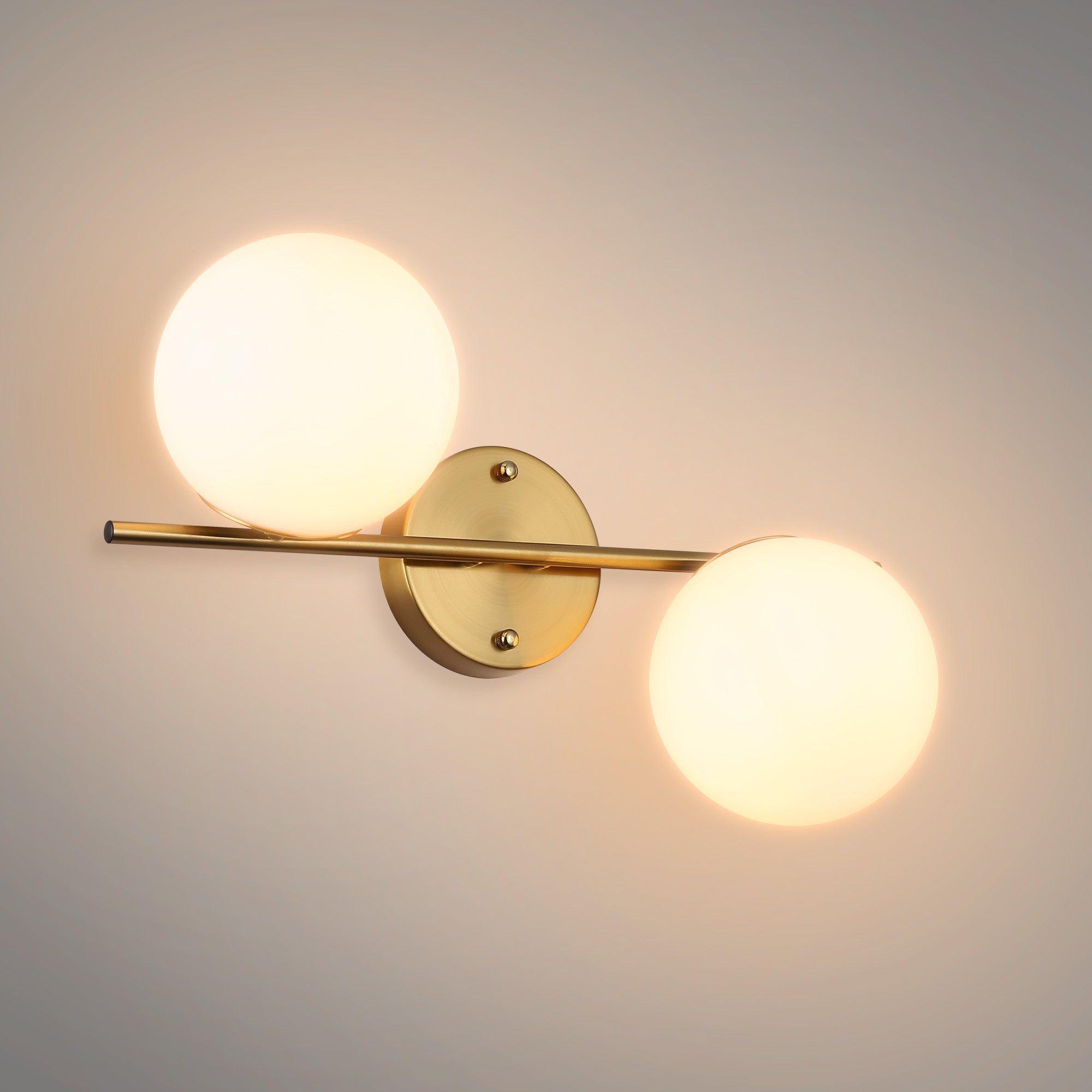 Aplique de pared doble bola cristal "Double"