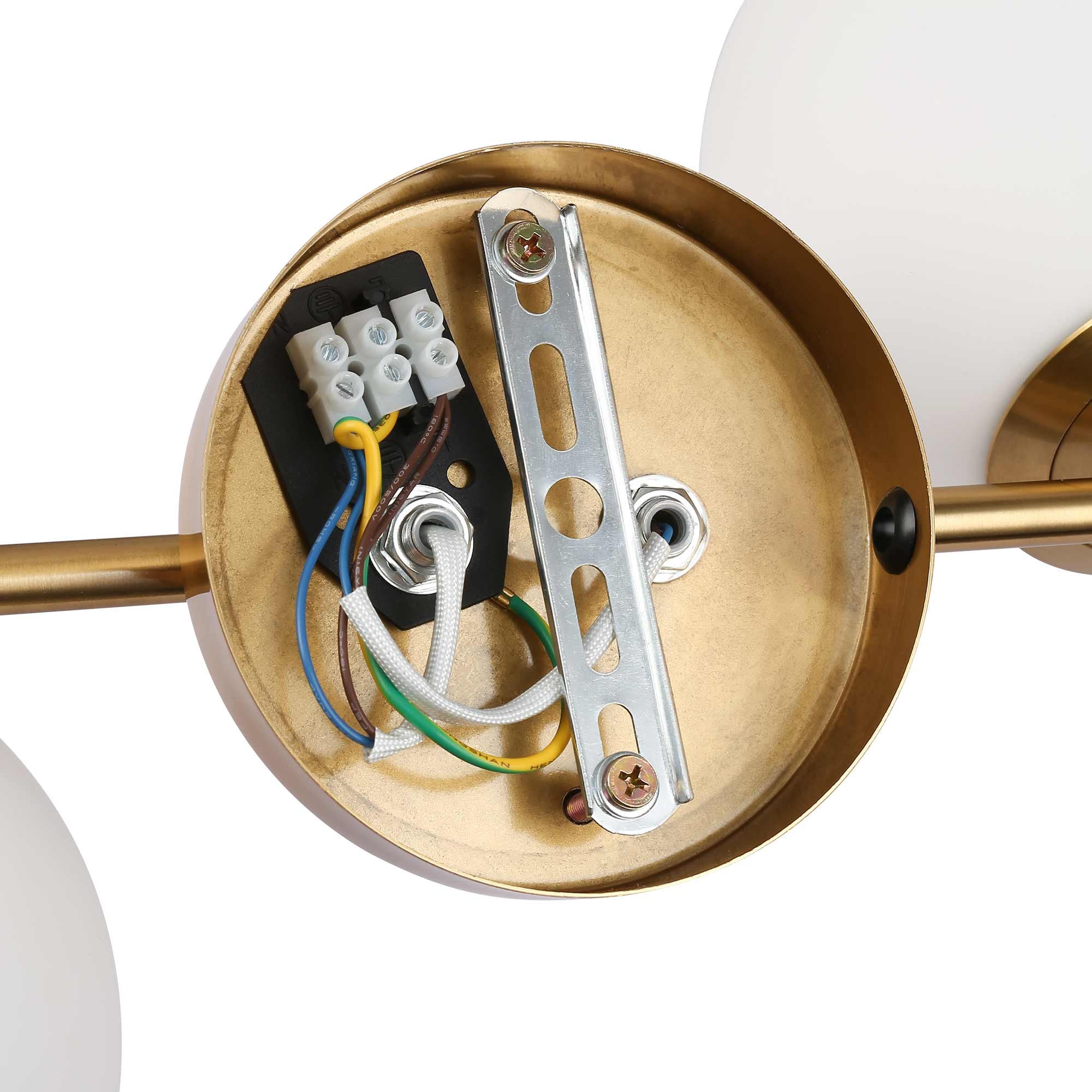 Aplique de pared doble bola cristal "Double"