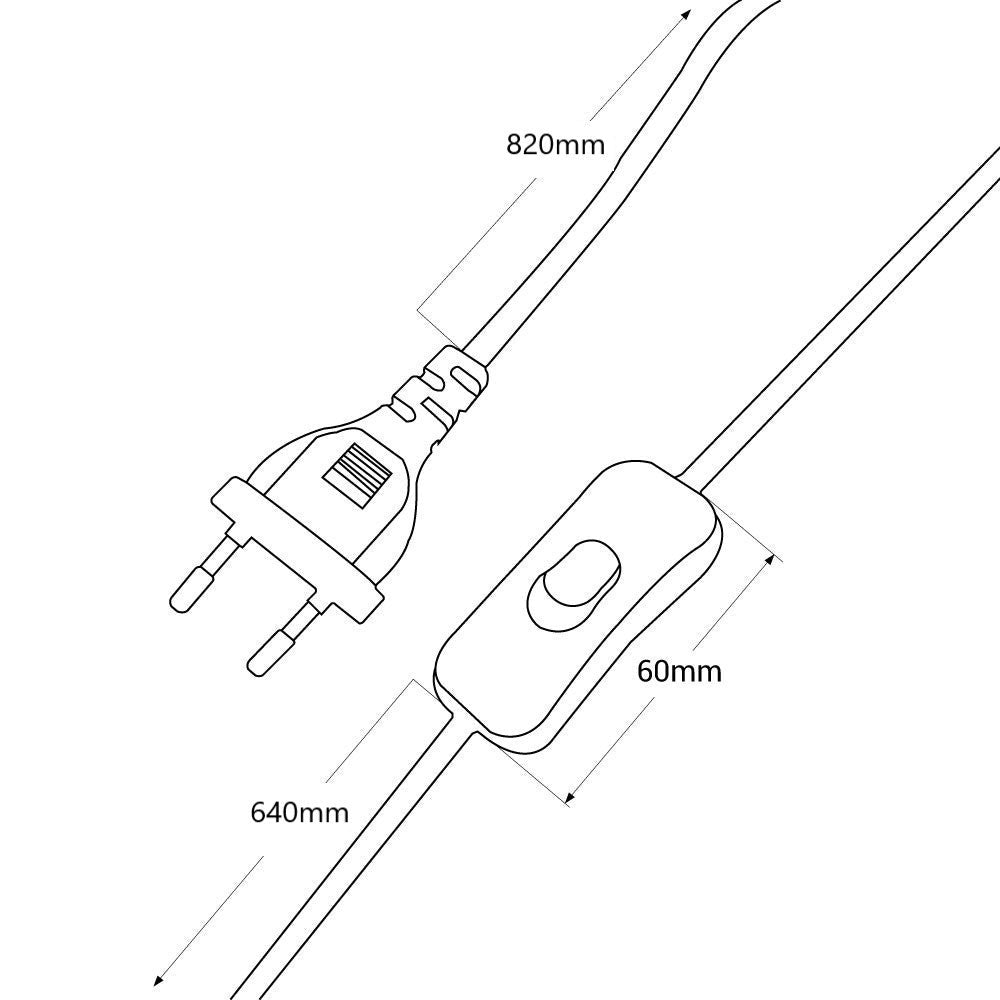 Aplique de pared orientable con cable y enchufe "Pitt"