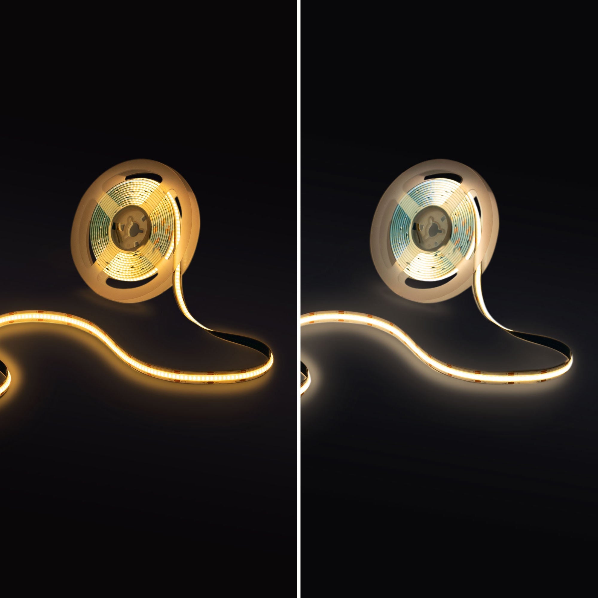Tira LED COB 24V DC - CCT - 14W/m - 10mm - IP20 - Rollo de 5 metros - Corte cada 26mm