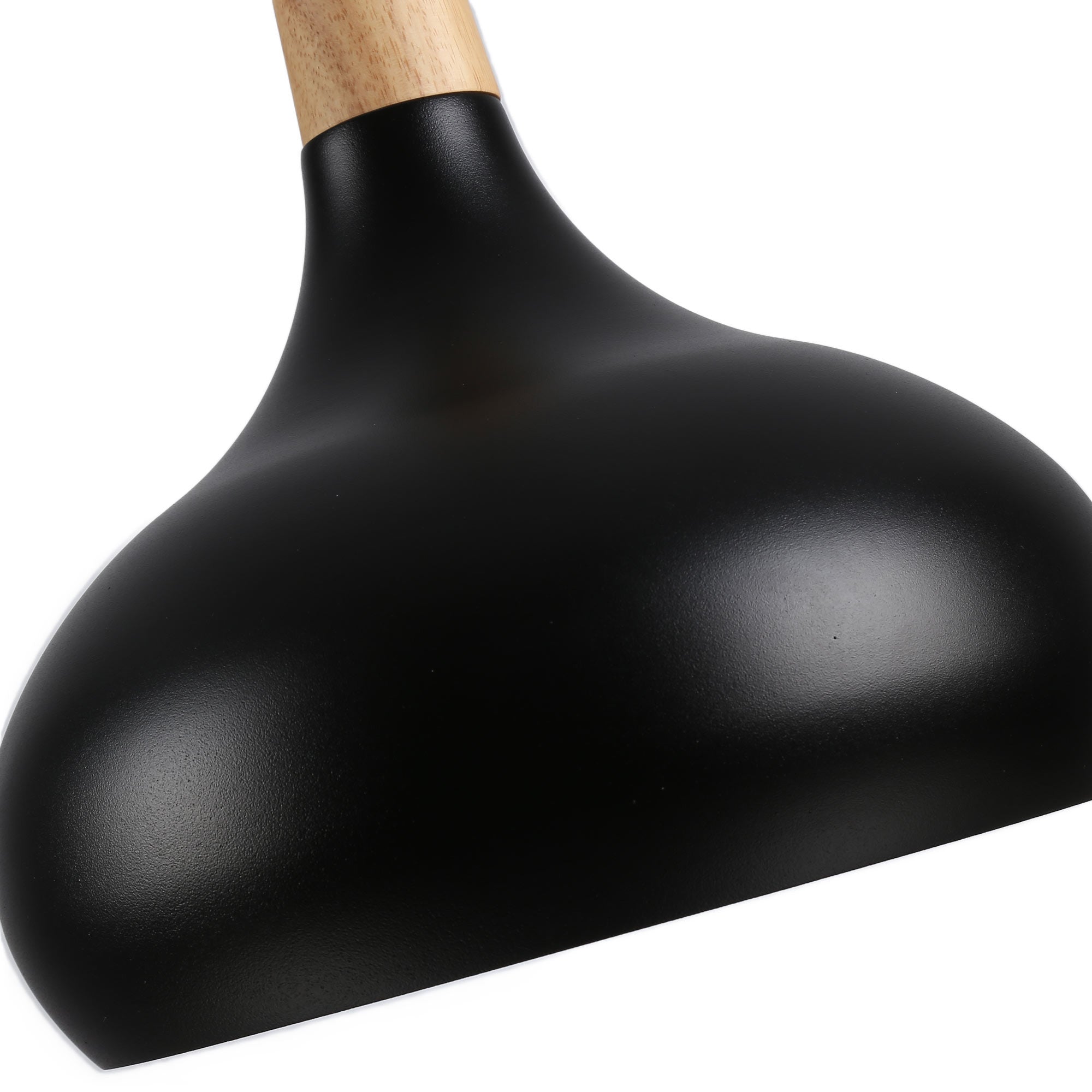 Lámpara colgante de metal y madera "Loop"