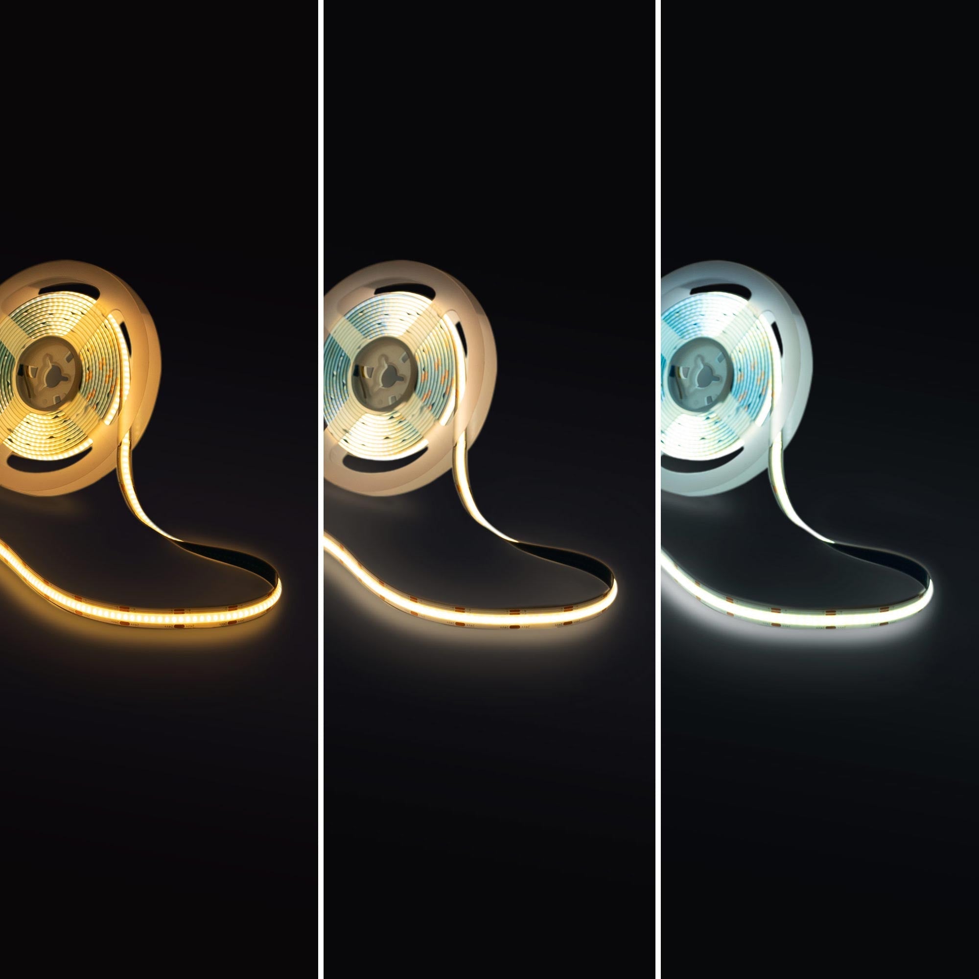 Tira LED COB 24V DC - CCT - 14W/m - 10mm - IP20 - Rollo de 5 metros - Corte cada 26mm