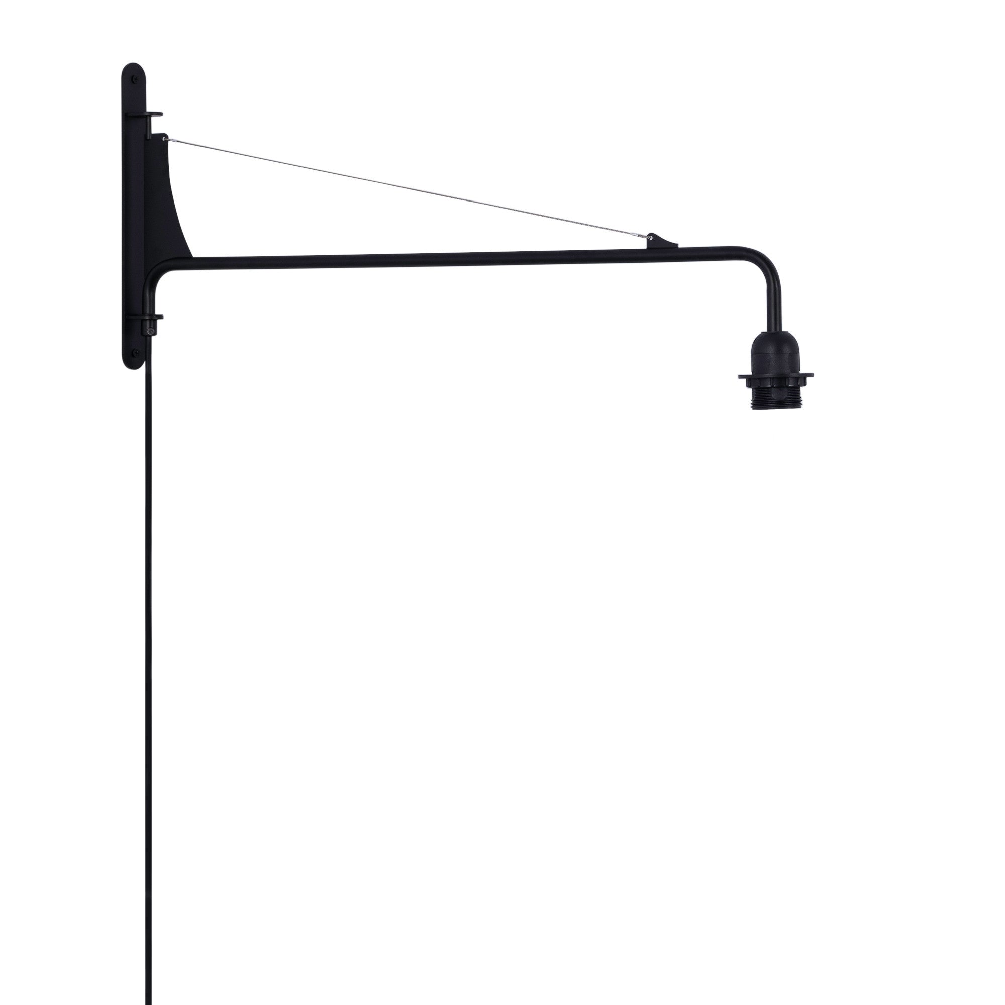 Aplique de pared orientable con cable y enchufe "Pitt"