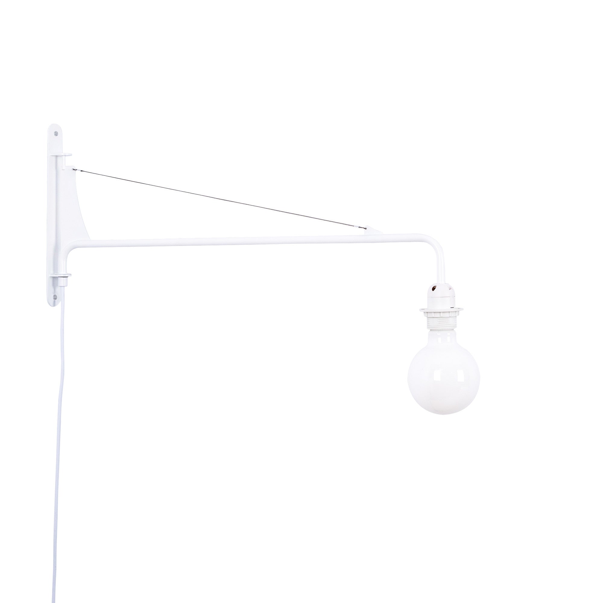Aplique de pared orientable con cable y enchufe "Pitt"