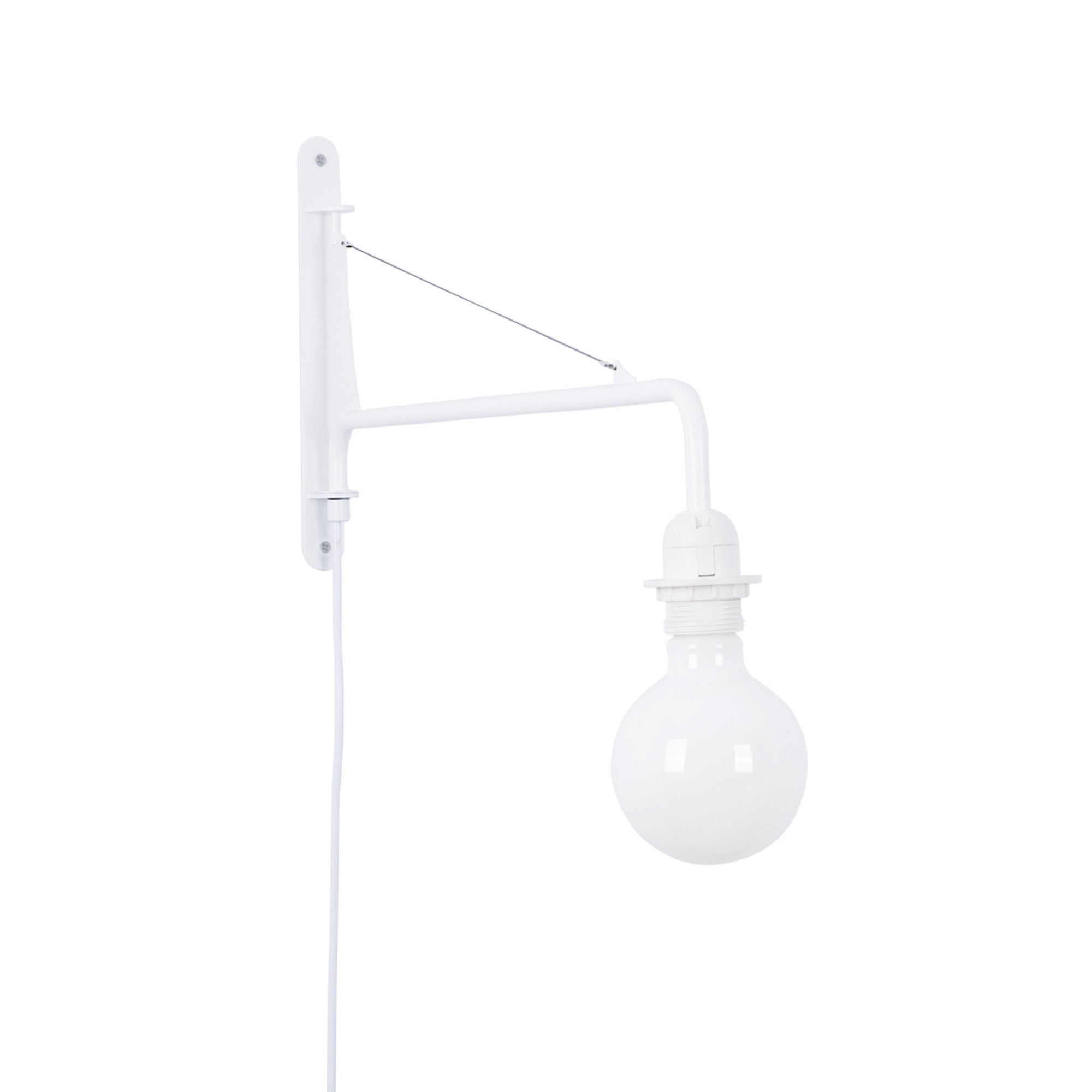 Aplique de pared orientable con cable y enchufe "Pitt"