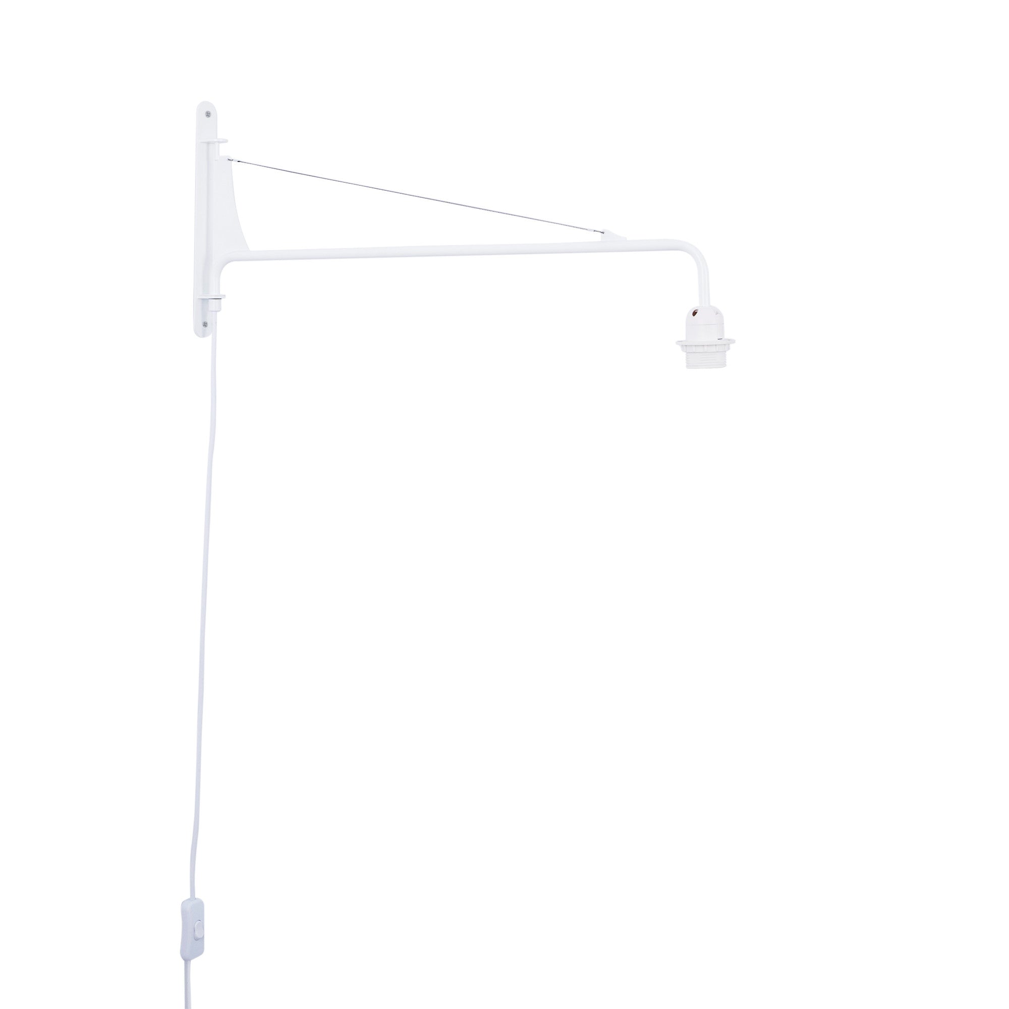 Aplique de pared orientable con cable y enchufe "Pitt"