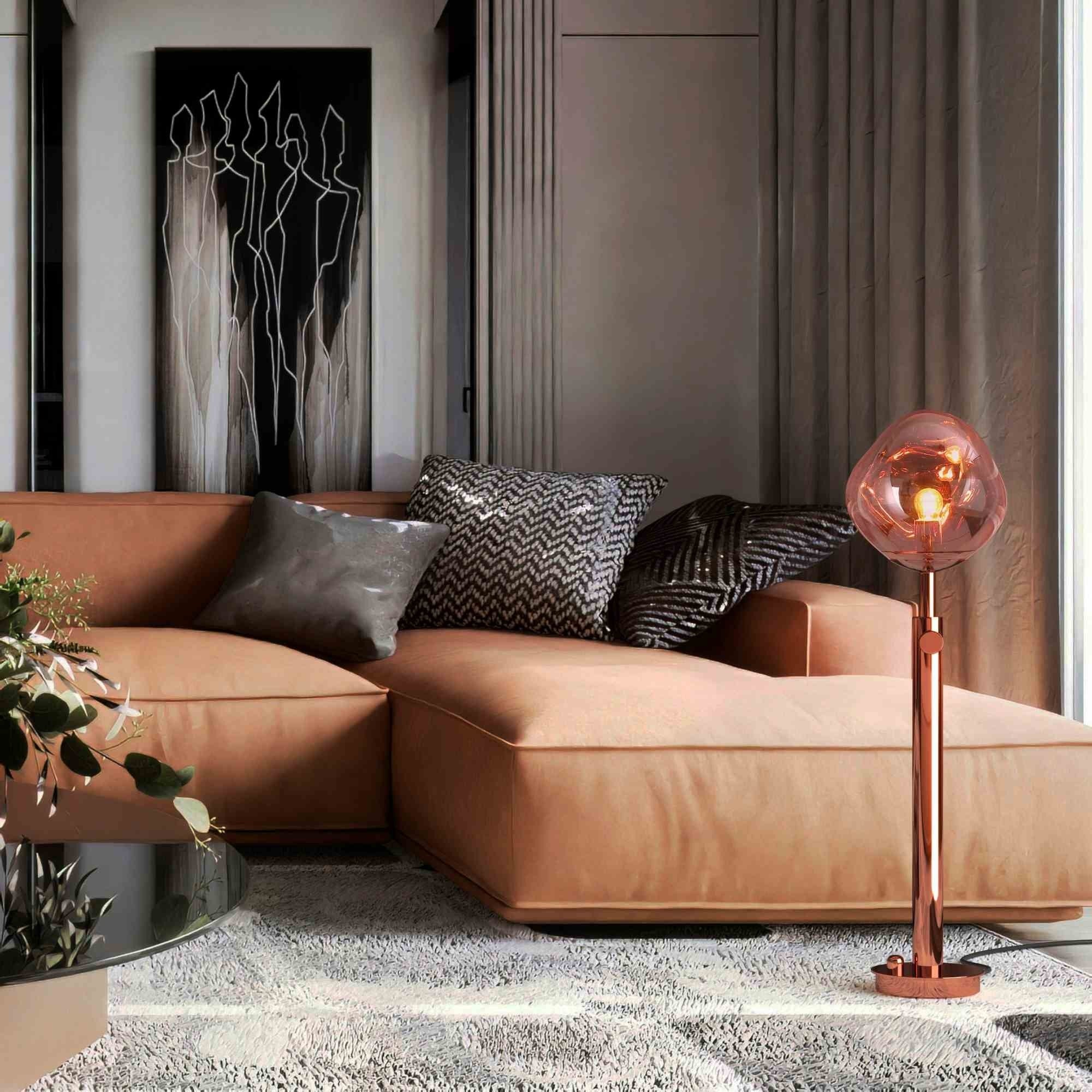 Lámpara de pie de diseño "Ana" - Altura regulable - Color cobre