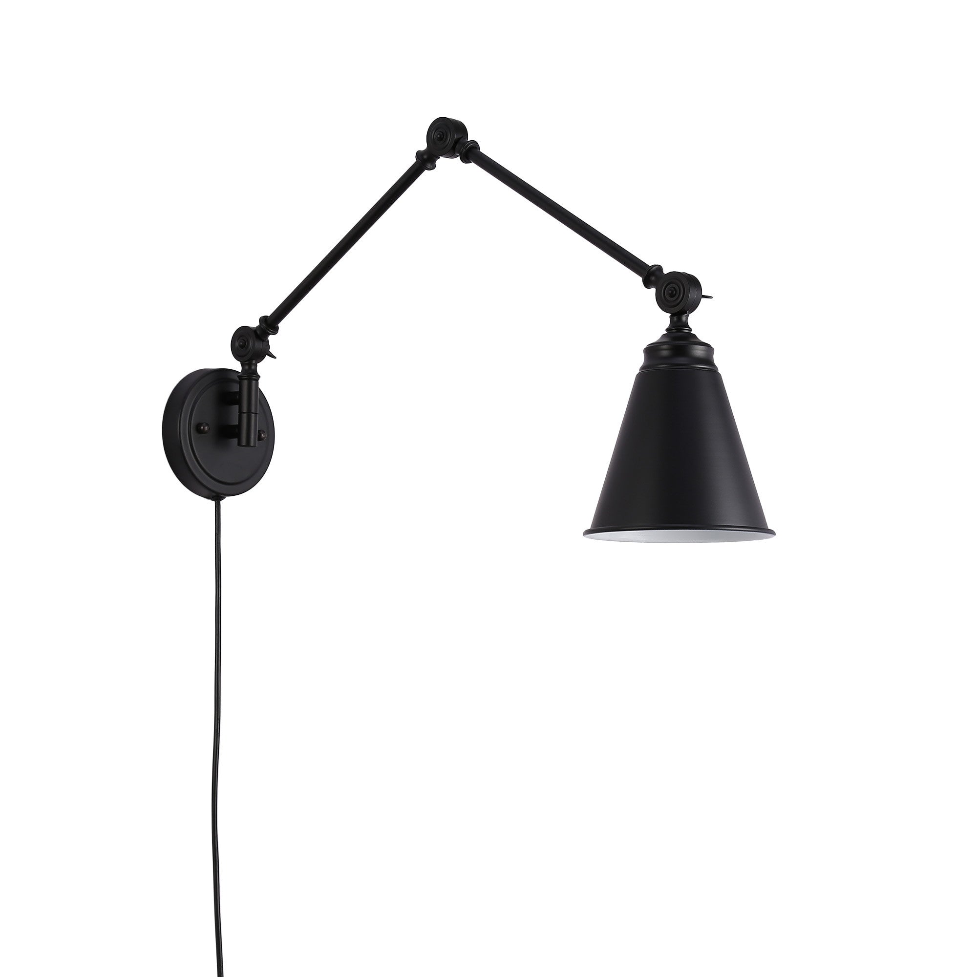 Aplique de pared vintage orientable con cable y enchufe "Tika"