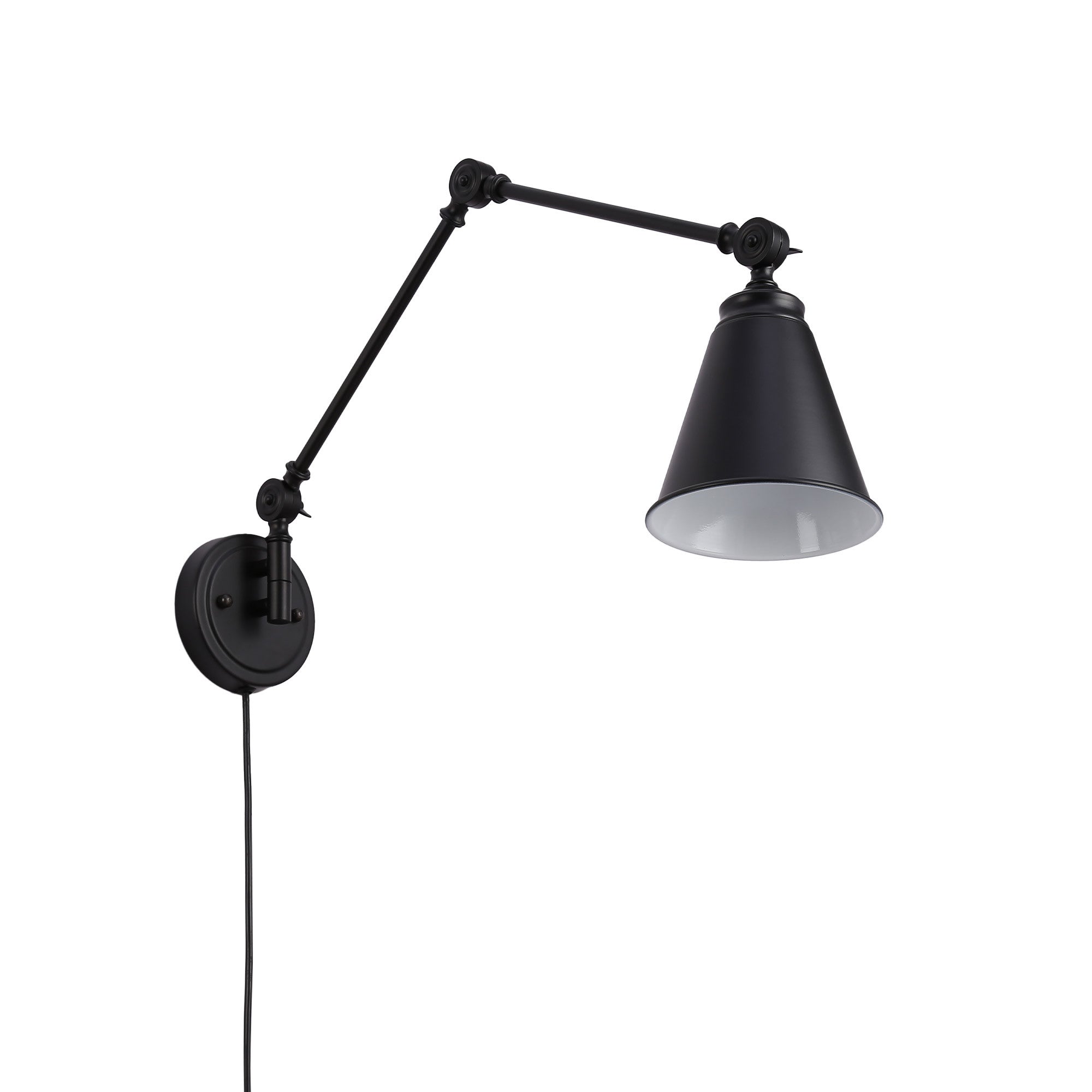 Aplique de pared vintage orientable con cable y enchufe "Tika"