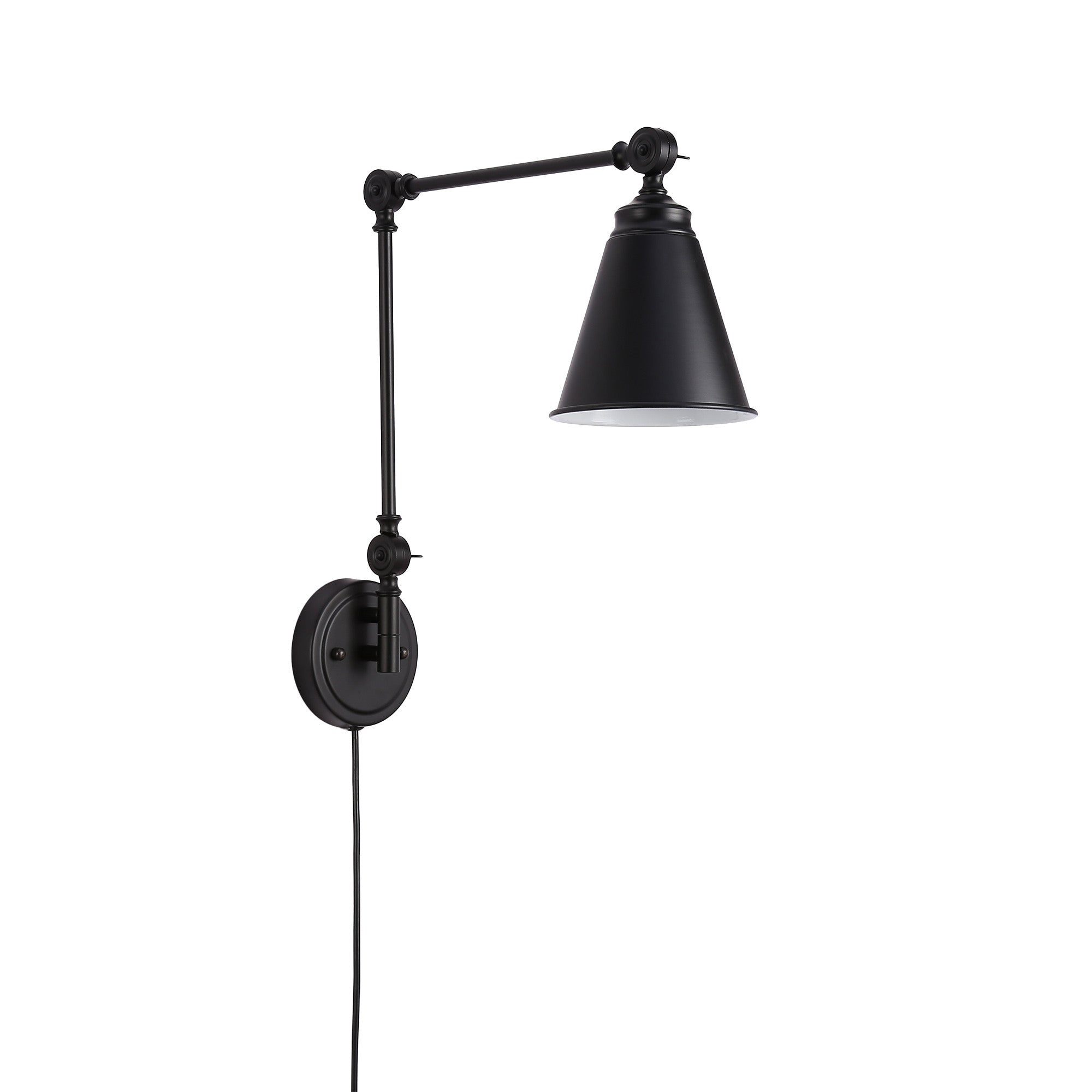 Aplique de pared vintage orientable con cable y enchufe "Tika"
