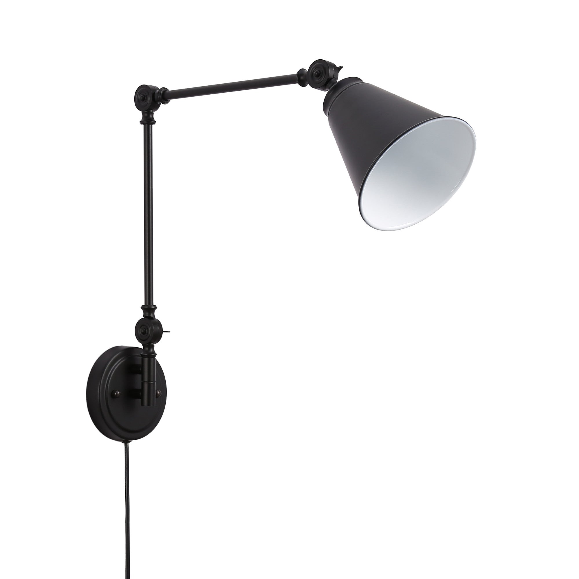 Aplique de pared vintage orientable con cable y enchufe "Tika"