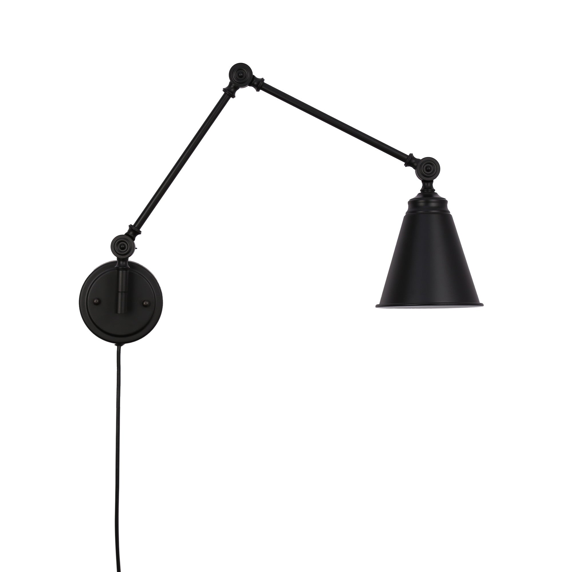 Aplique de pared vintage orientable con cable y enchufe "Tika"