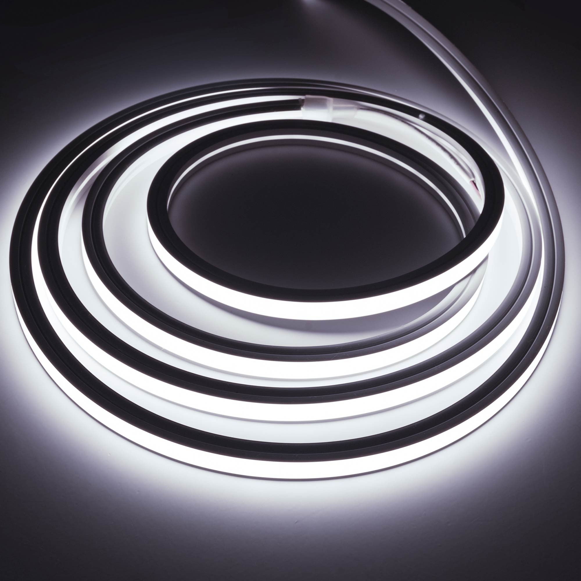 Neón LED flexible monocolor 24V DC - 10x10mm - 5 metros - Kit completo - IP67 - 10W/m